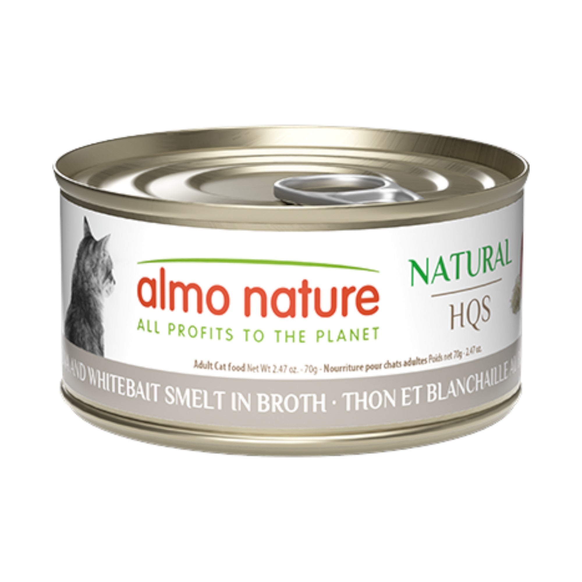 Almo Nature Natural Tuna & Whitebait Smelt Cat Can (70g)
