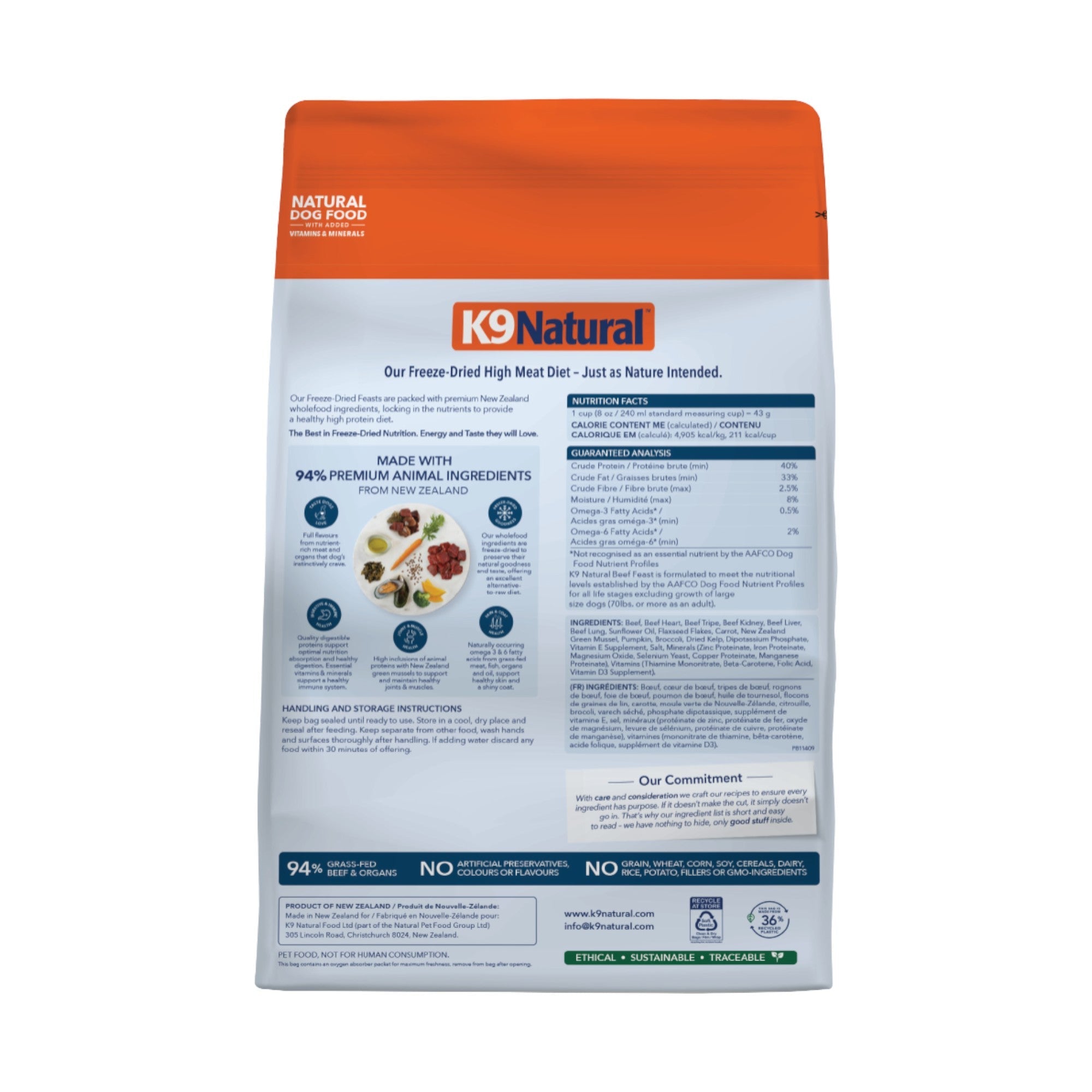 K9 Natural Freeze-Dried Beef (1.8kg)