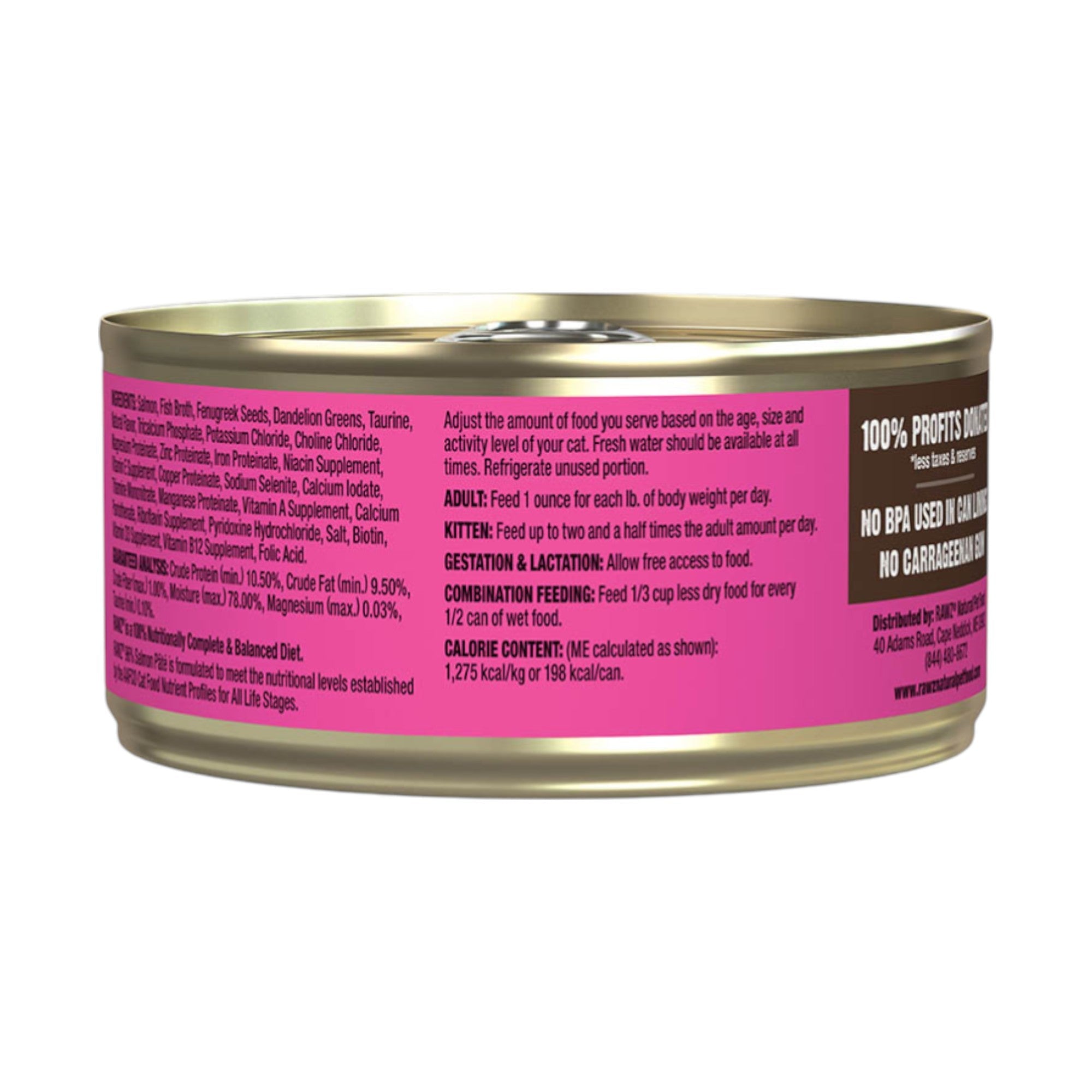 Rawz Salmon Pate Cat Can (5.5oz)