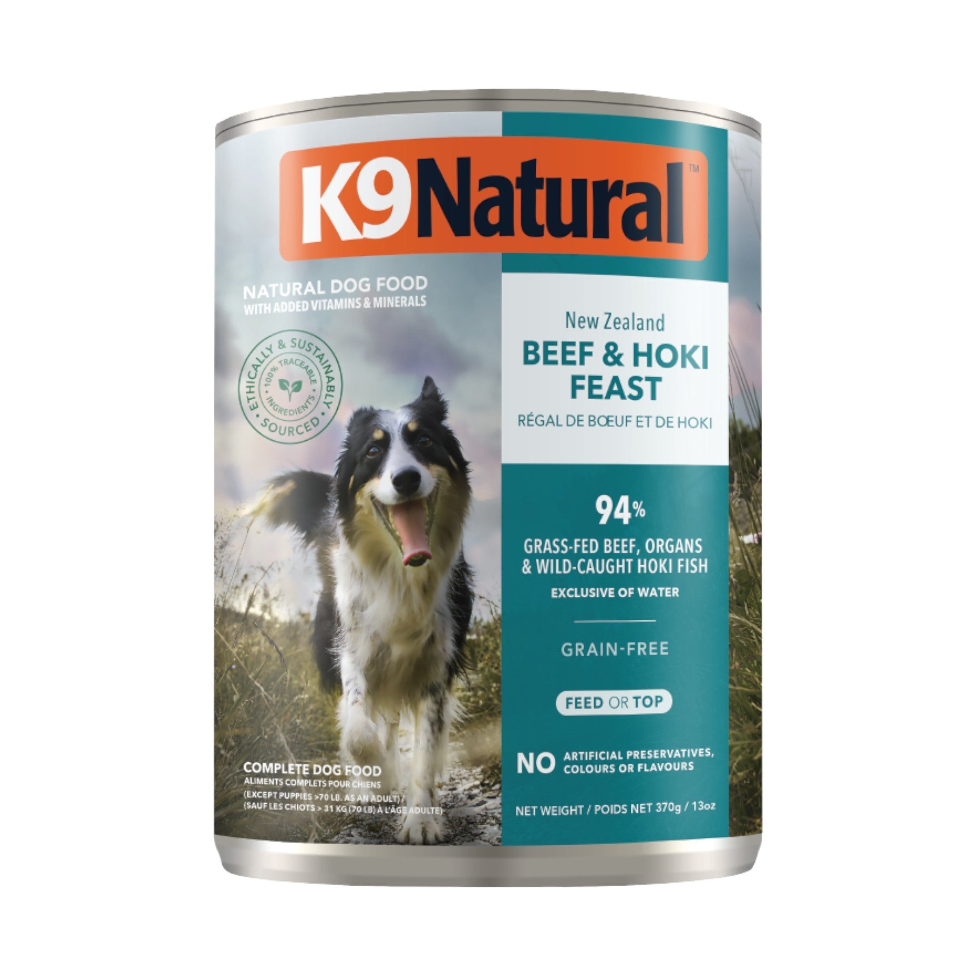 K9 Natural Hoki & Beef Dog Can (13oz)