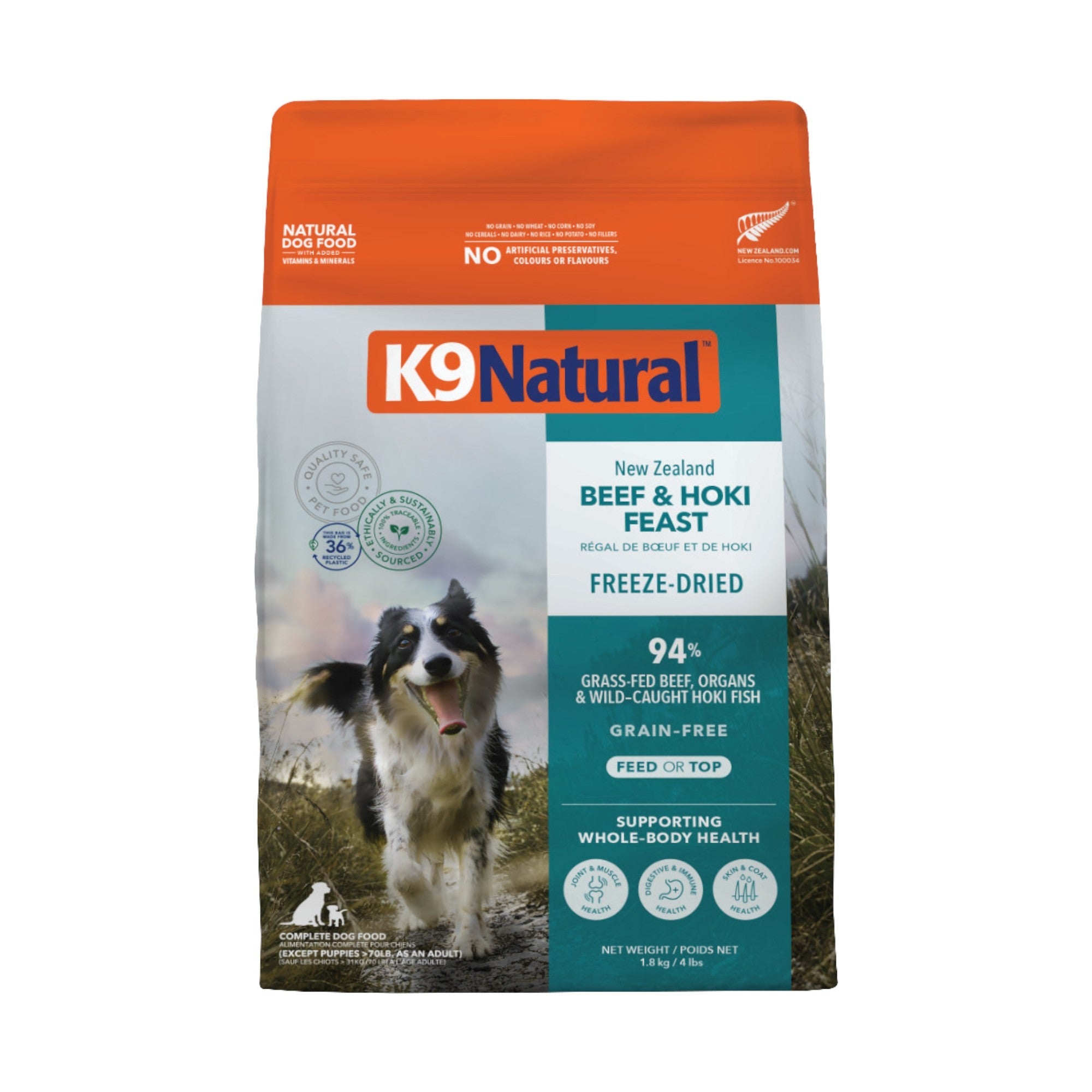 K9 Natural Freeze-Dried Hoki & Beef (500g)