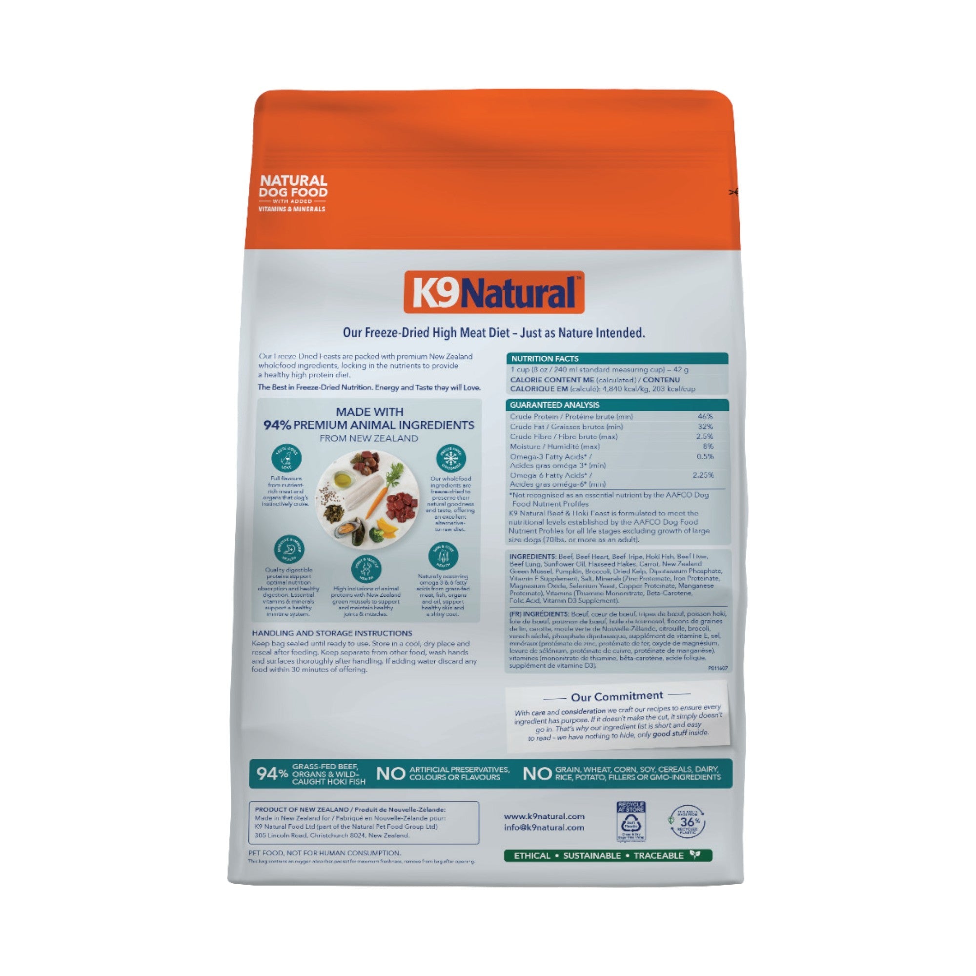 K9 Natural Freeze-Dried Hoki & Beef (1.8kg)