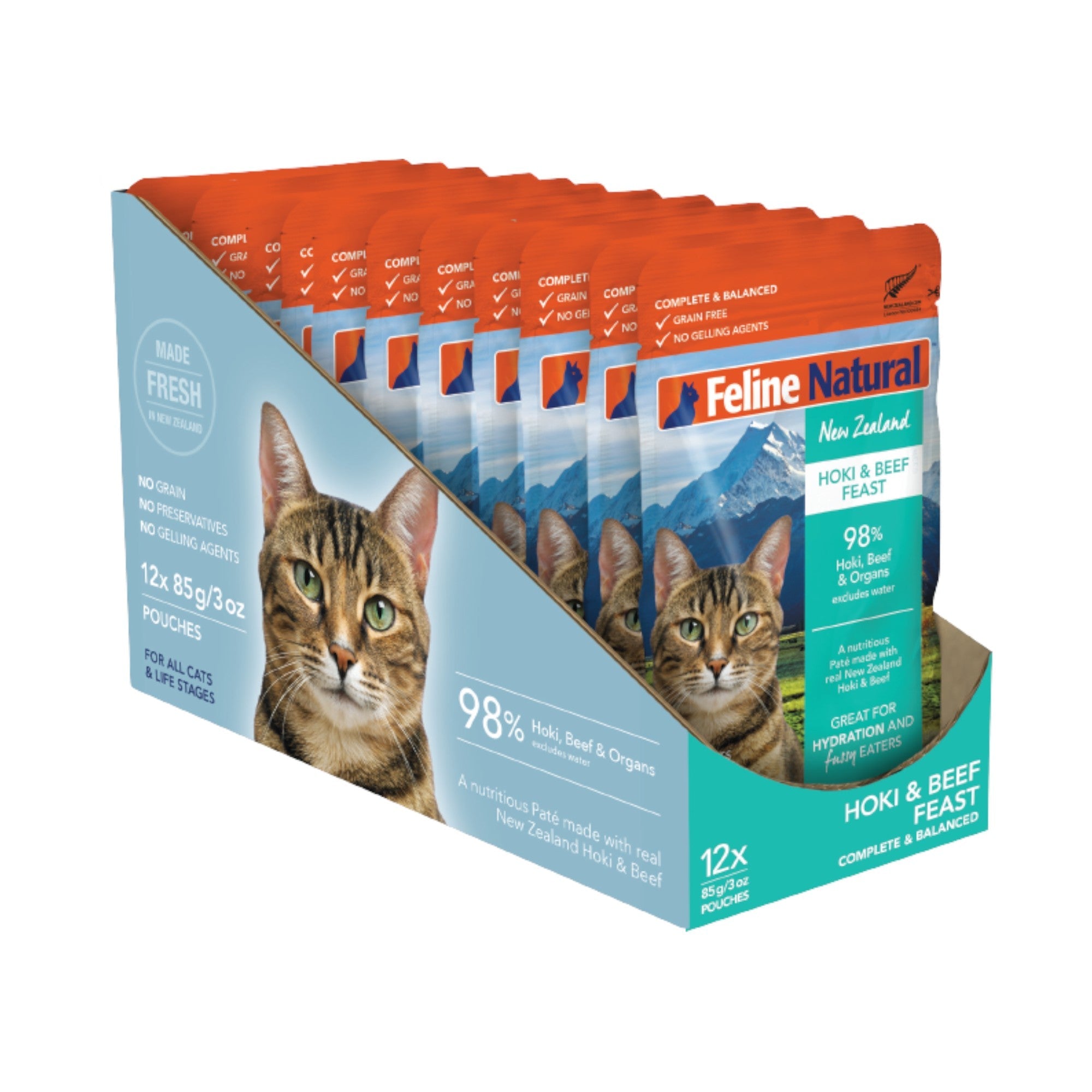 Feline Natural Beef & Hoki Feast Cat Pouch (3oz)