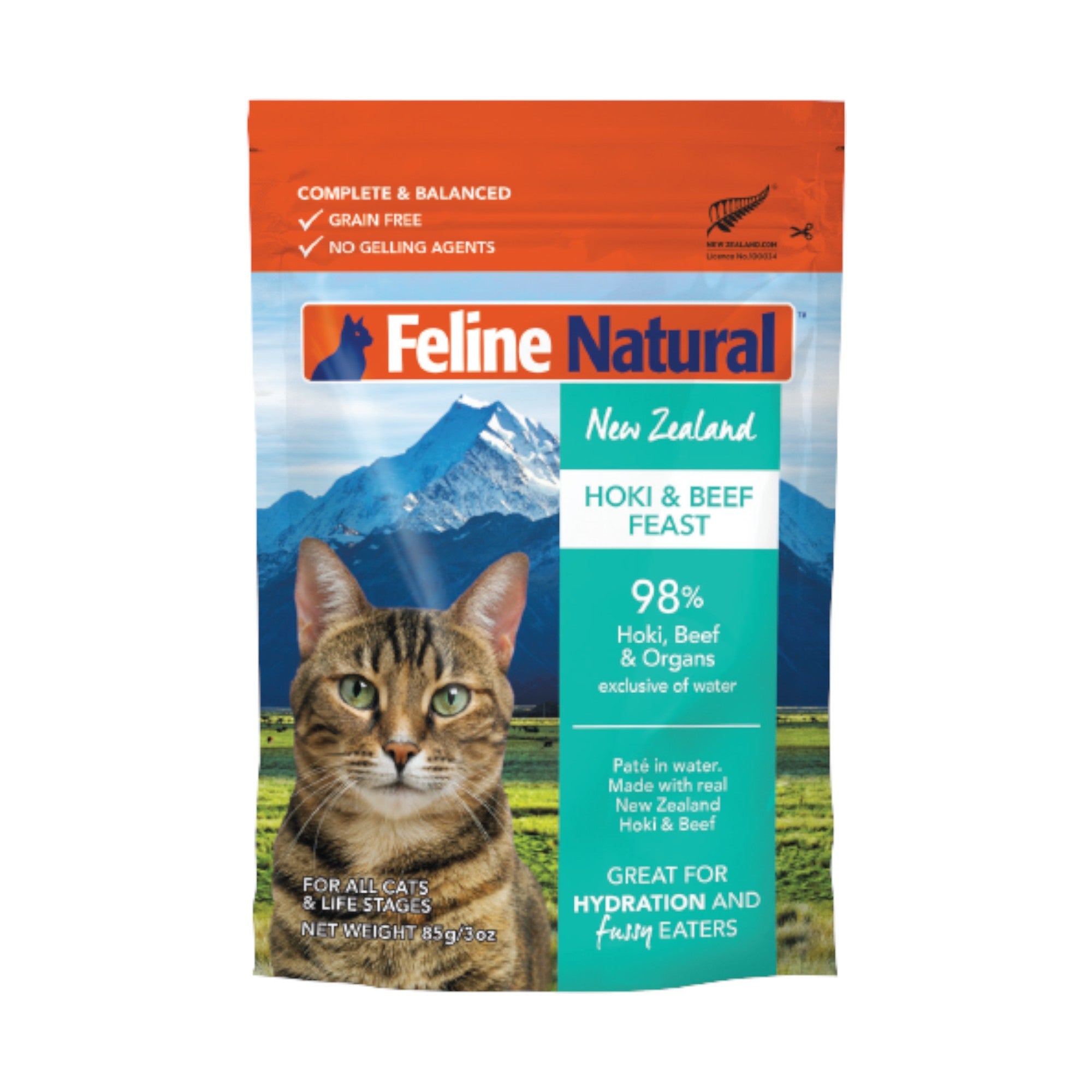 Feline Natural Beef & Hoki Feast Cat Pouch (3oz)