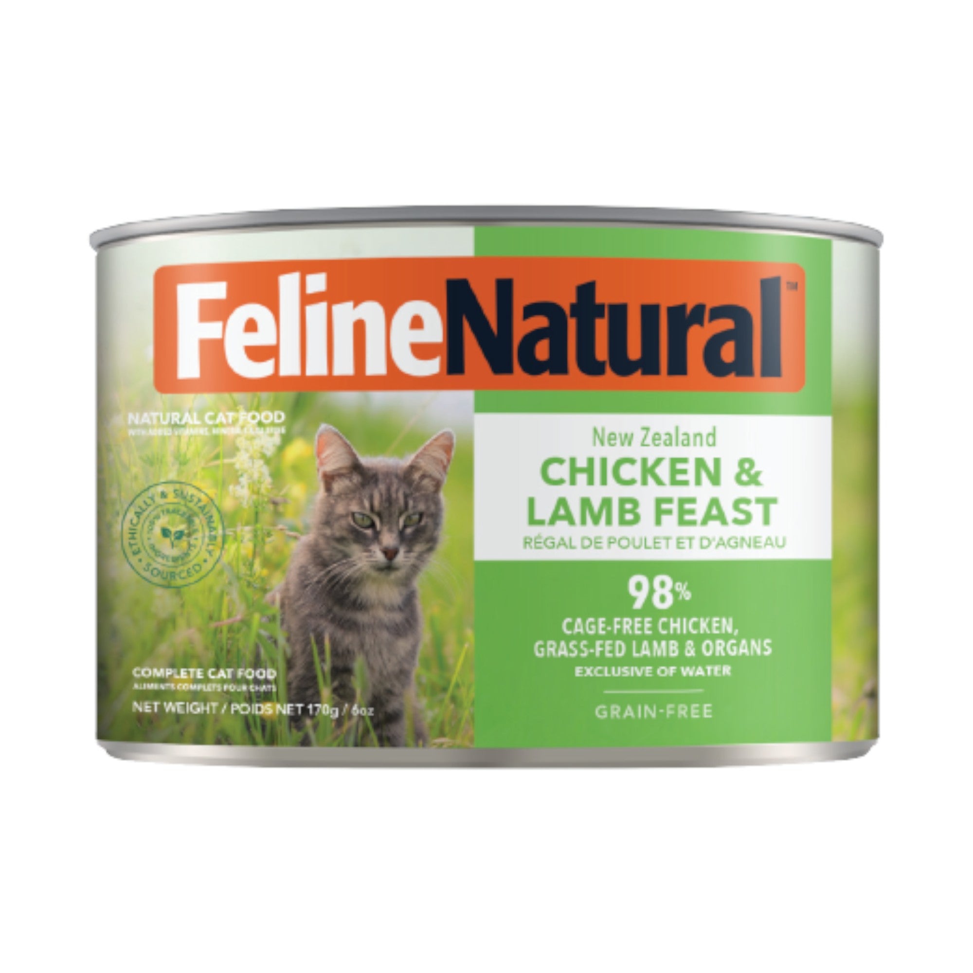 Feline Natural Chicken & Lamb Feast Cat Can (6oz)