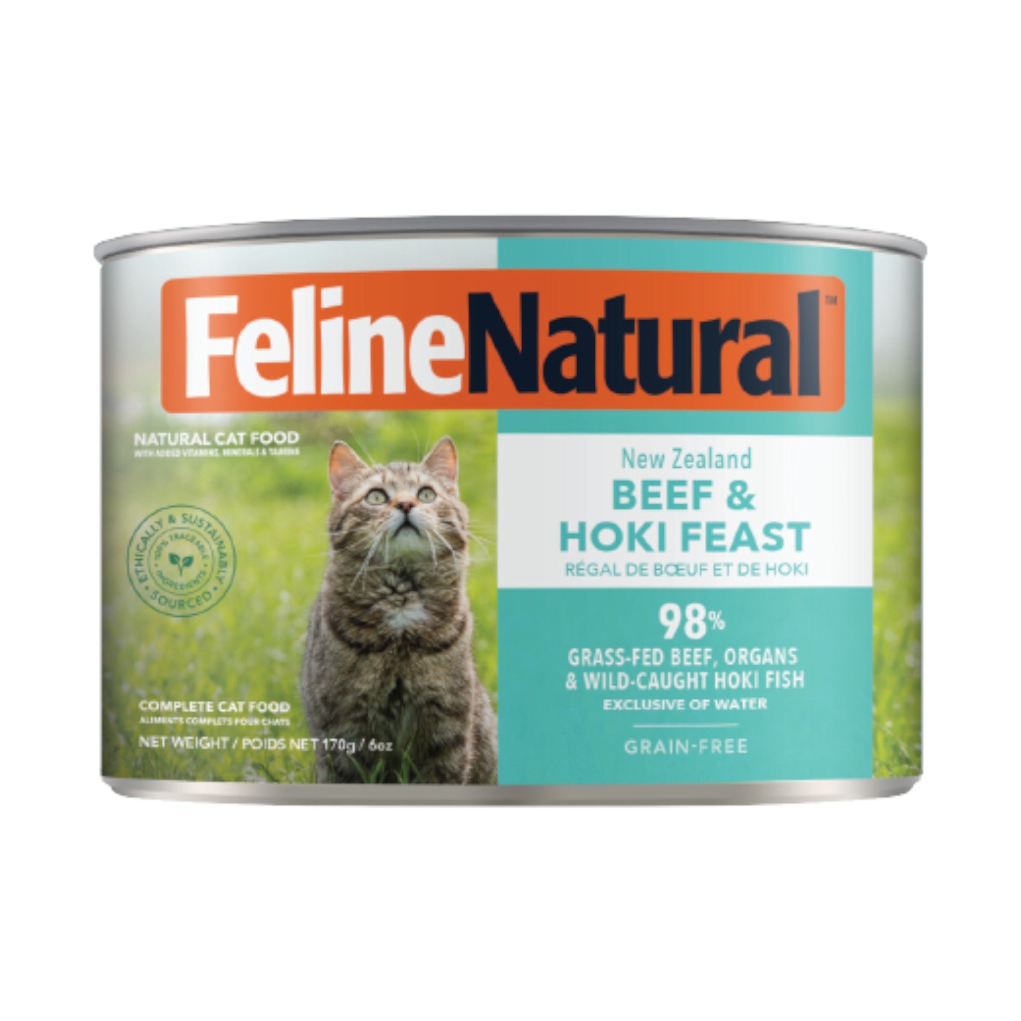 Feline Natural Beef & Hoki Feast Canned Cat Food (6oz)