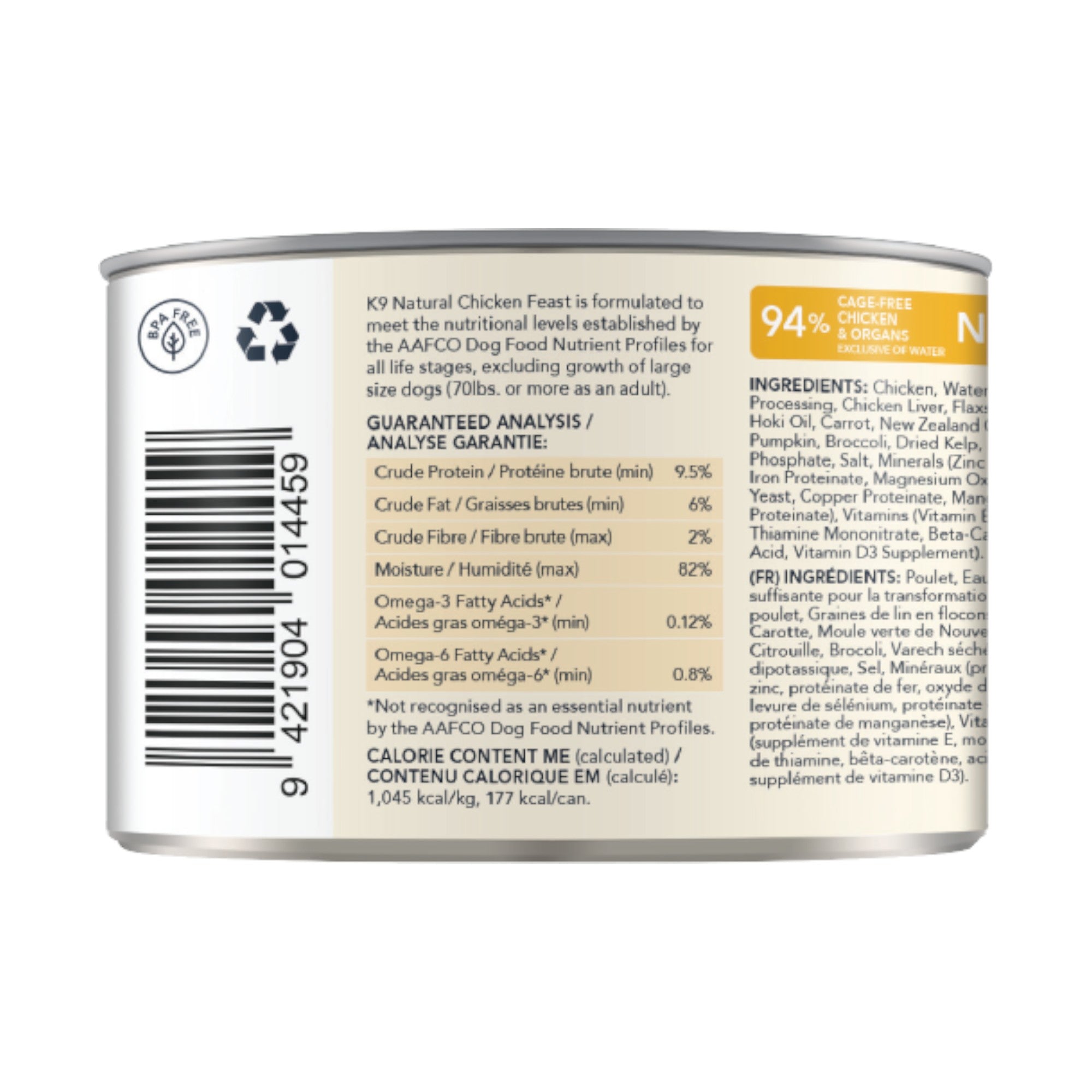 K9 Natural Chicken Dog Can (6oz)