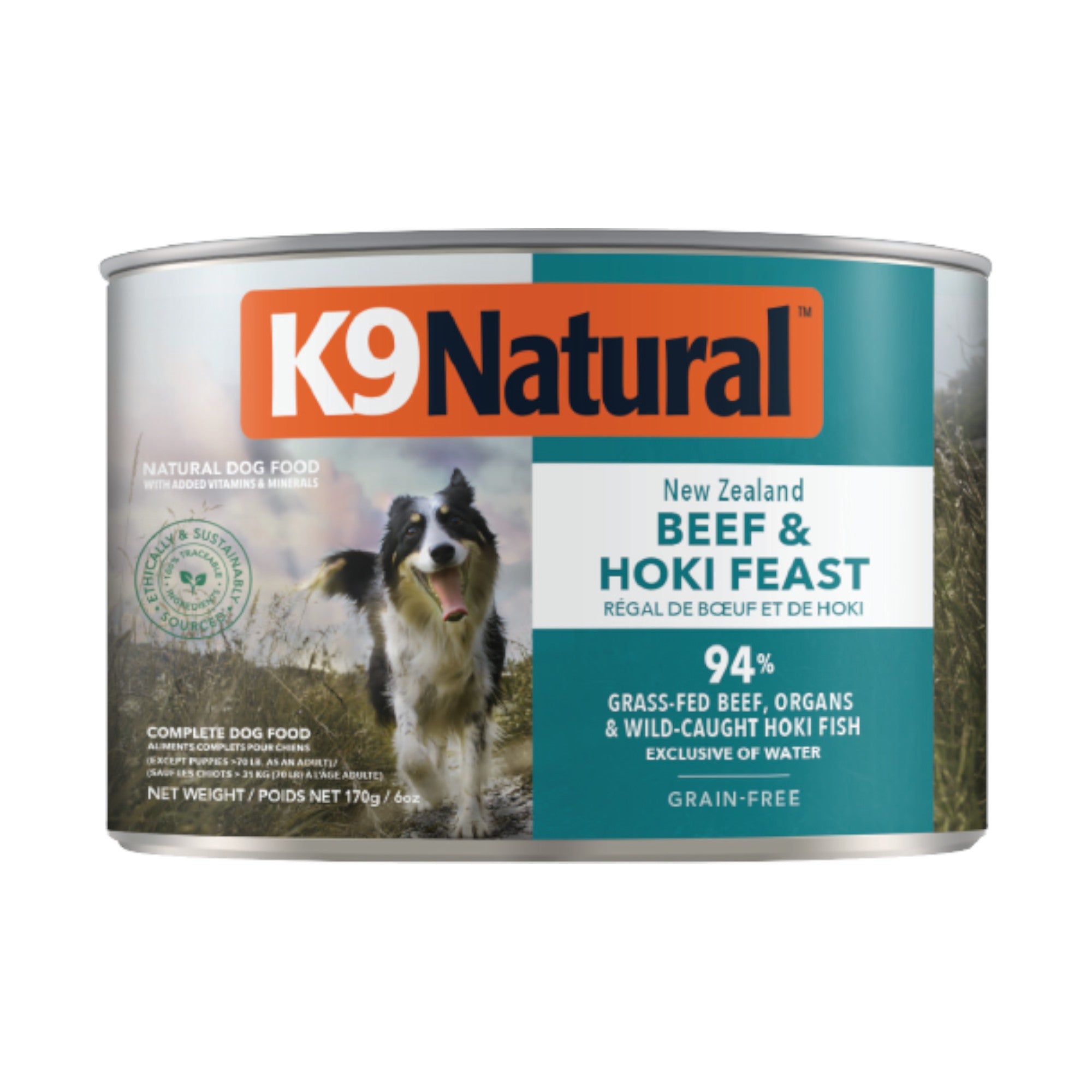 K9 Natural Hoki & Beef Dog Can (6oz)