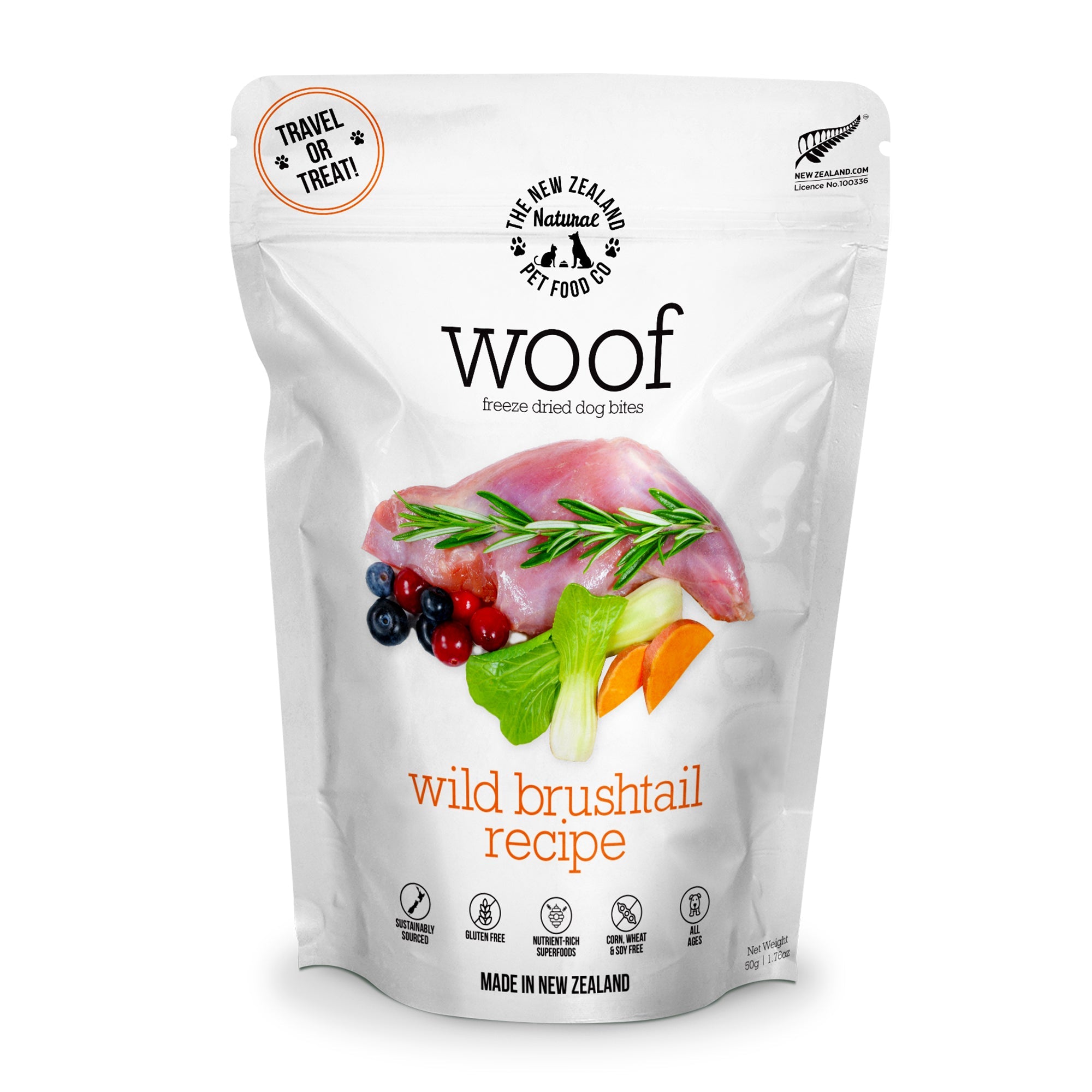 New Zealand Woof Freeze Dried Brushtail (50g)