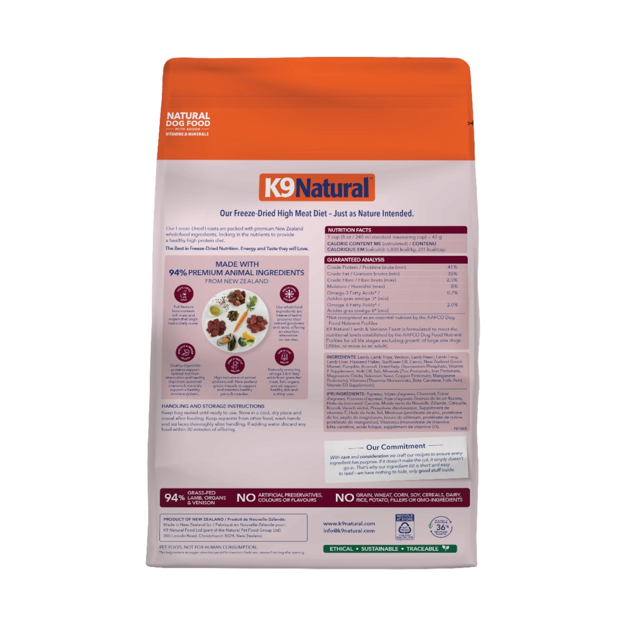 K9 Natural Lamb & Venison Freeze-Dried Food (1.8kg)