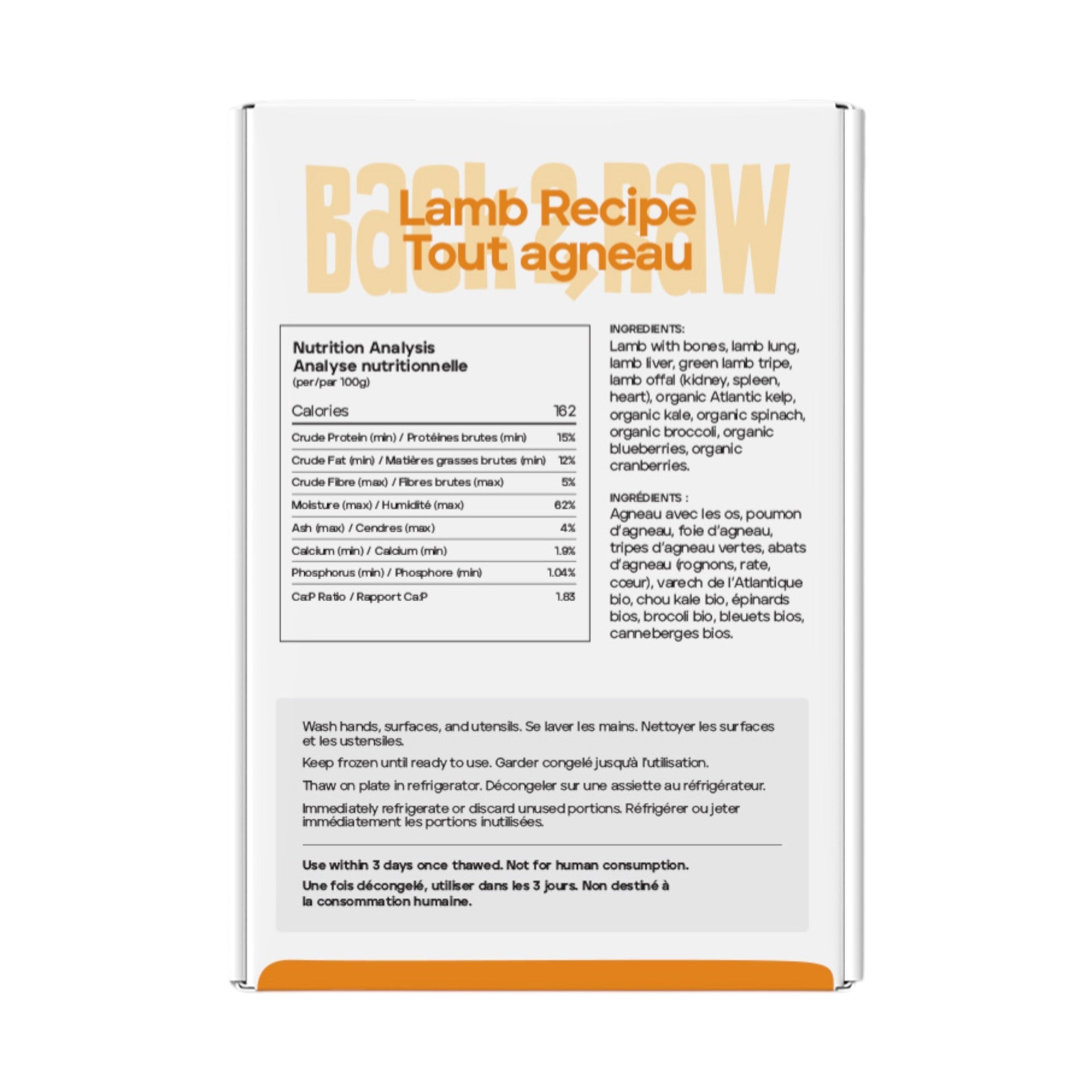 Back2Raw Dog Complete Lamb Recipe (4lb)