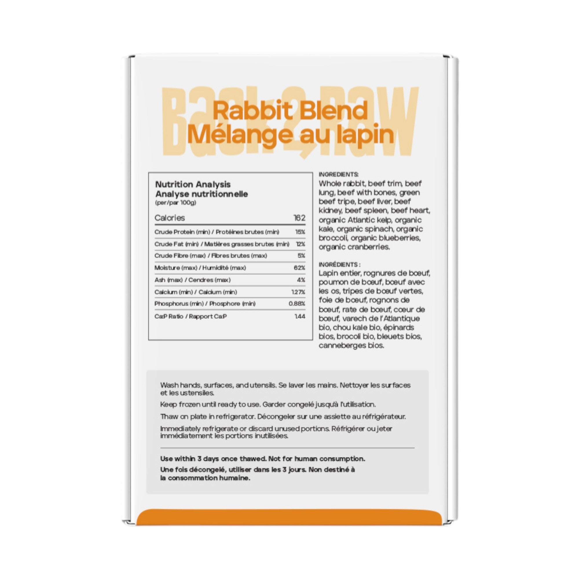 Back2Raw Dog Complete Rabbit Blend (4lb)