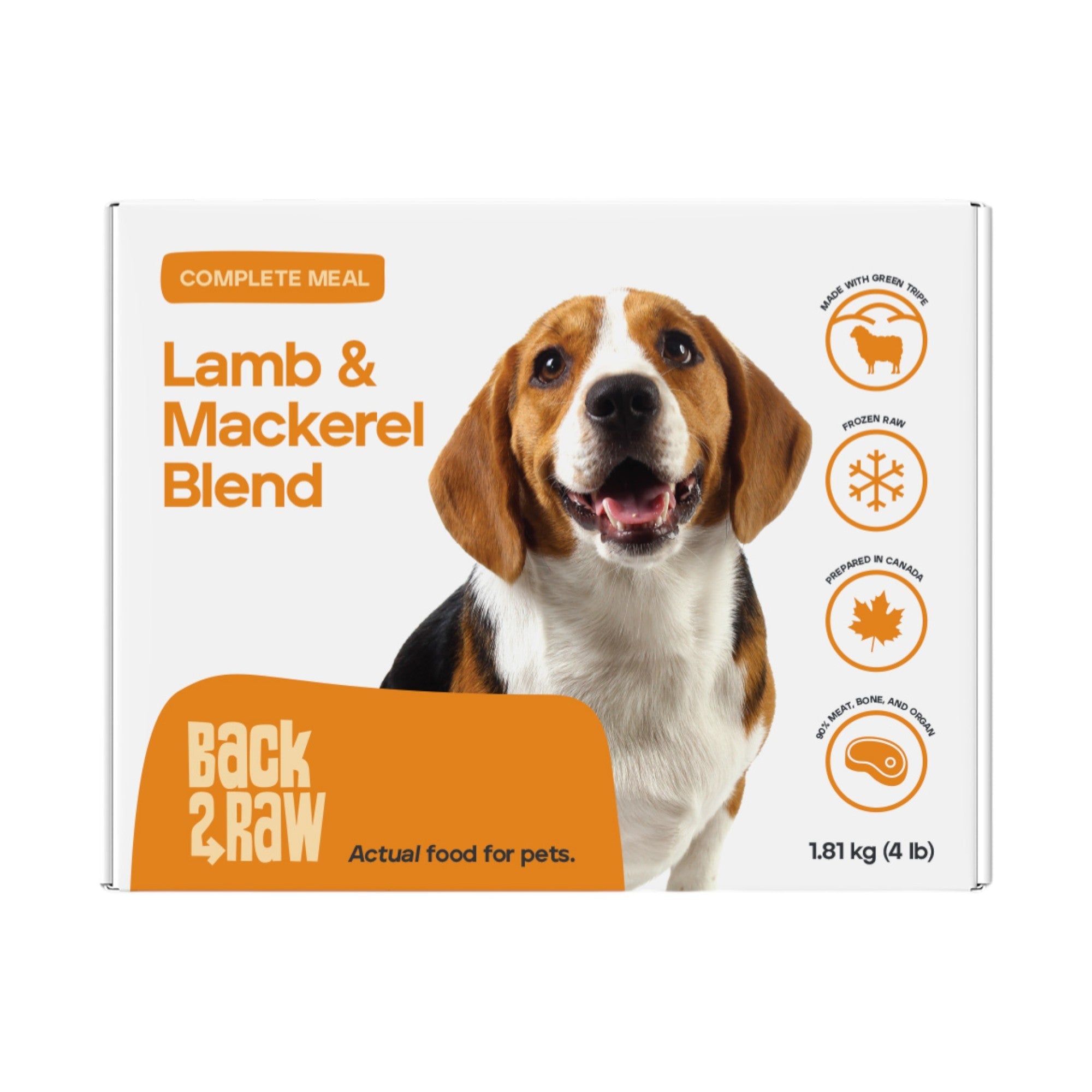 Back2Raw Dog Complete Lamb & Mackerel Blend (4lb)