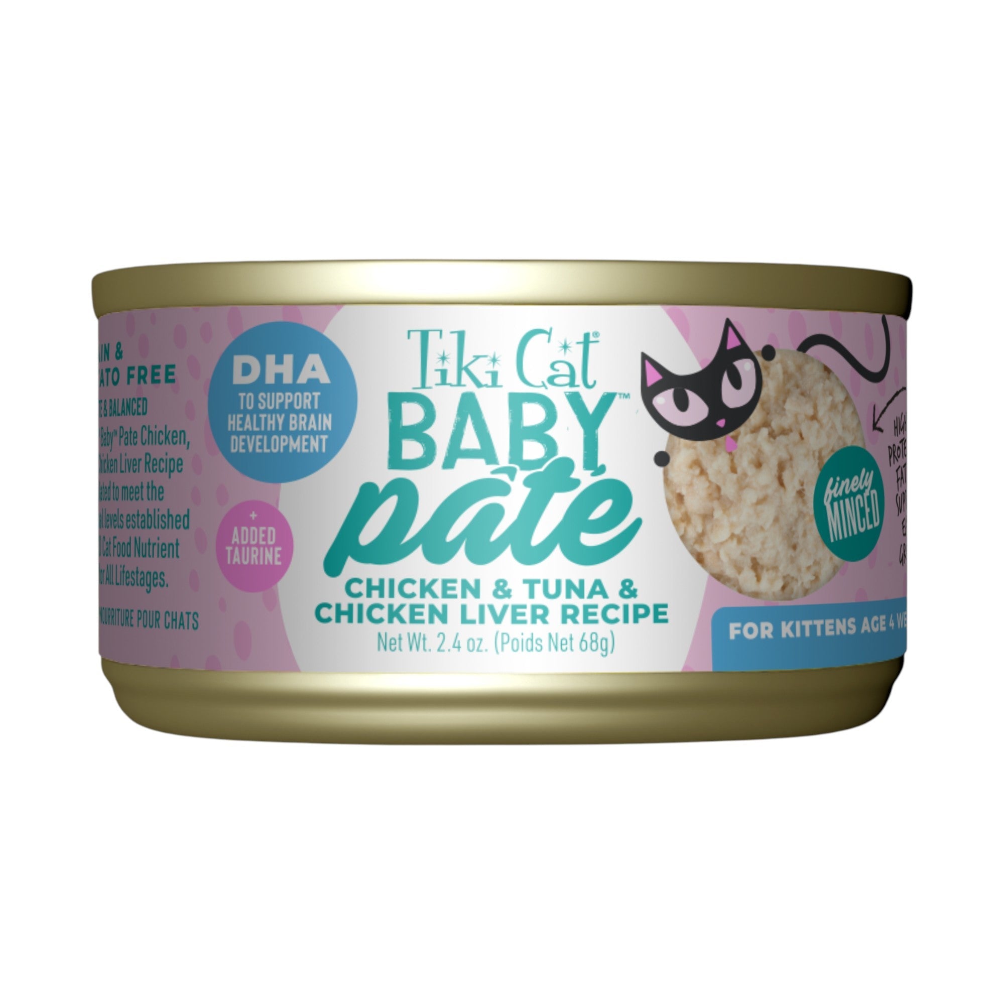 Tiki Cat Baby Chicken, Tuna & Chicken Liver Pate (2.4oz)