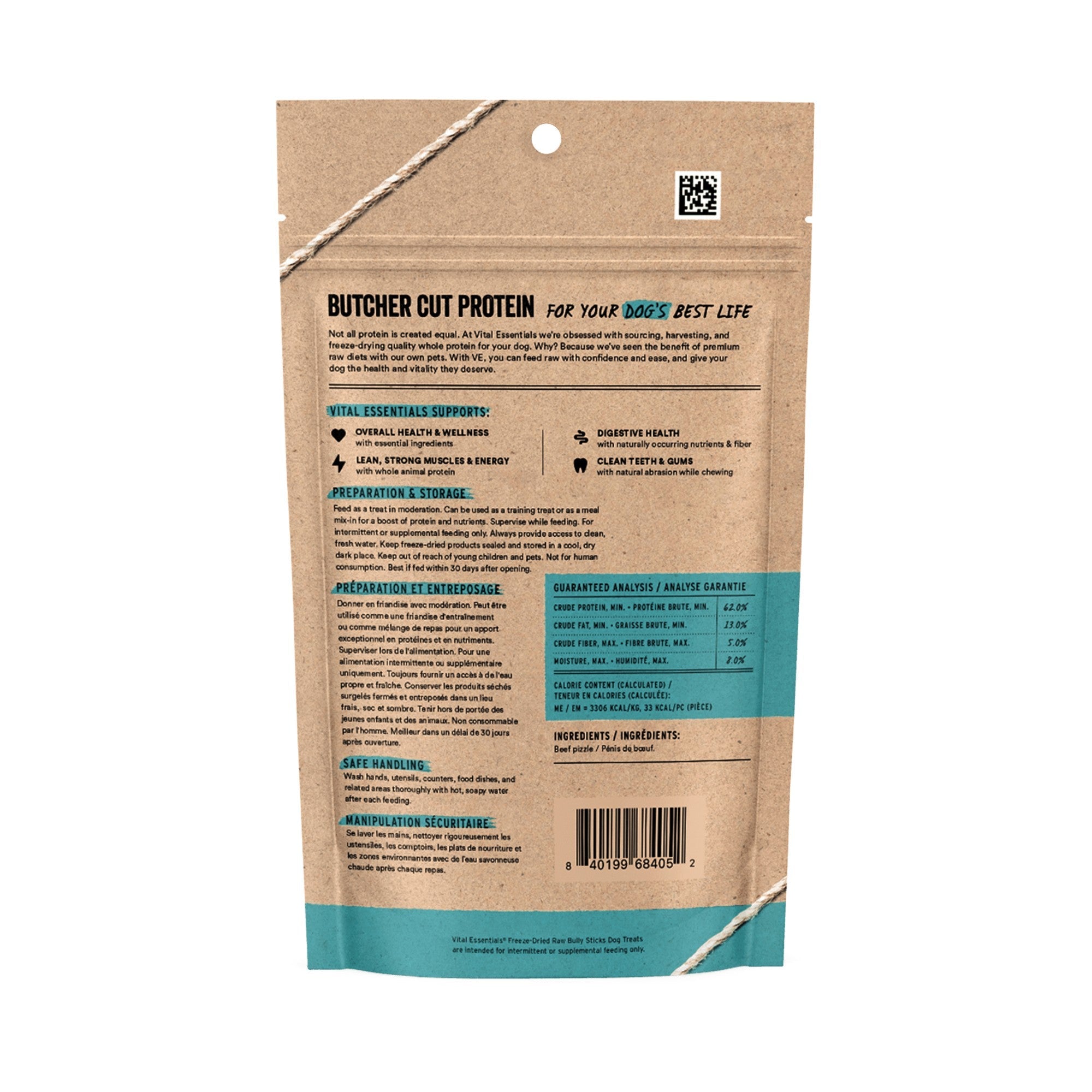 Vital Essentials Dog Freeze-Dried Bully Sticks (5pc)