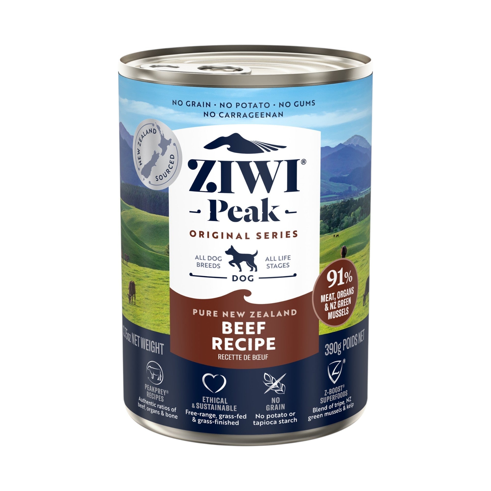 Ziwi Ziwipeak Dog Beef Can (390g)