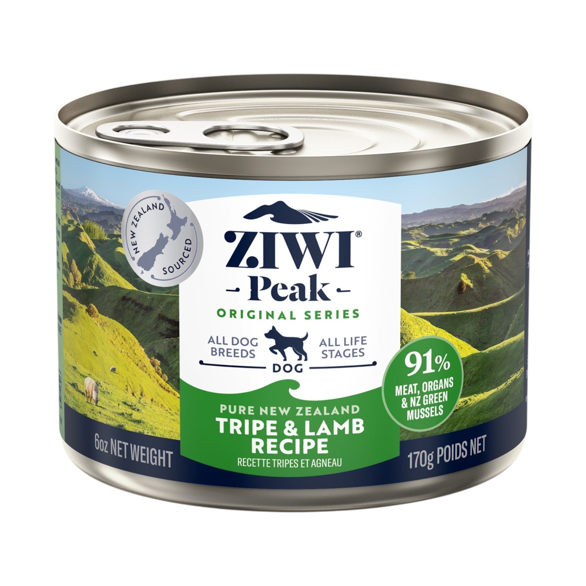 Ziwi Ziwipeak Dog Tripe & Lamb Can (170g)