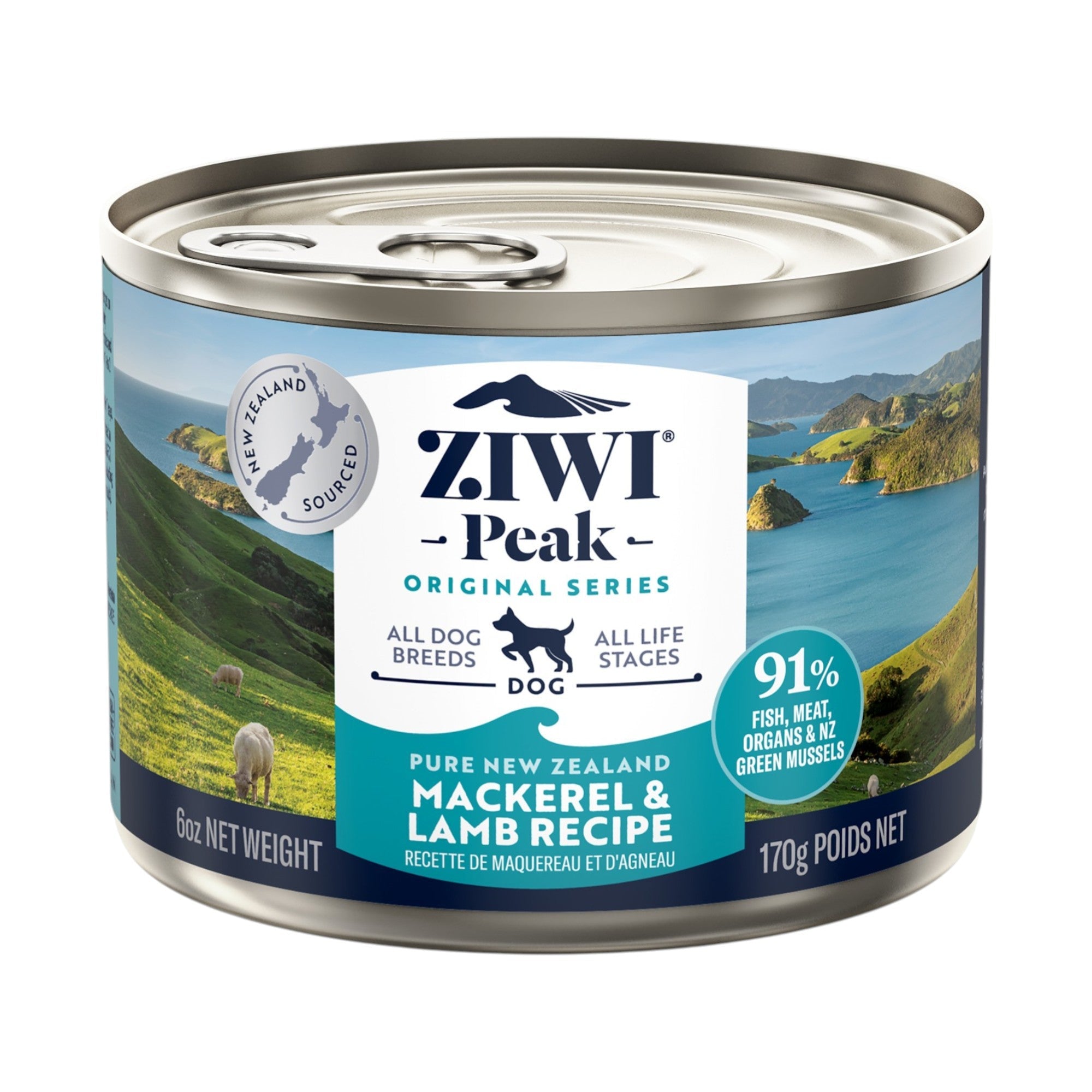 Ziwi Ziwipeak Dog Mackerel & Lamb Can (170g)