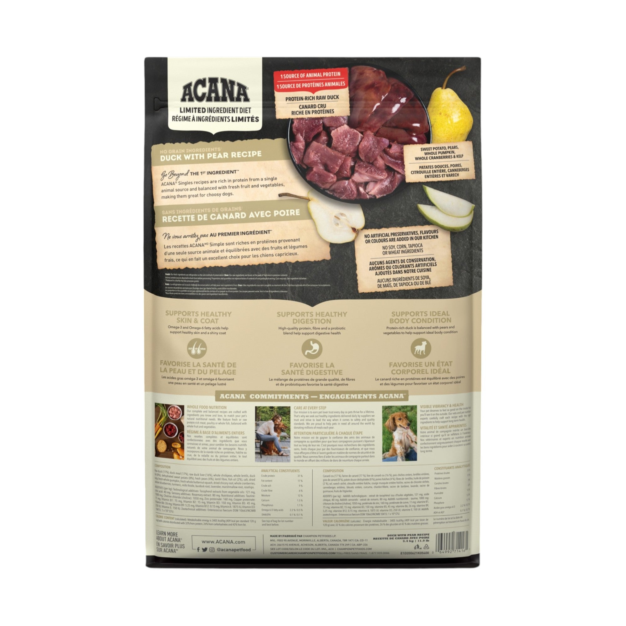 Acana Dog Singles Duck & Pear (5.4kg)