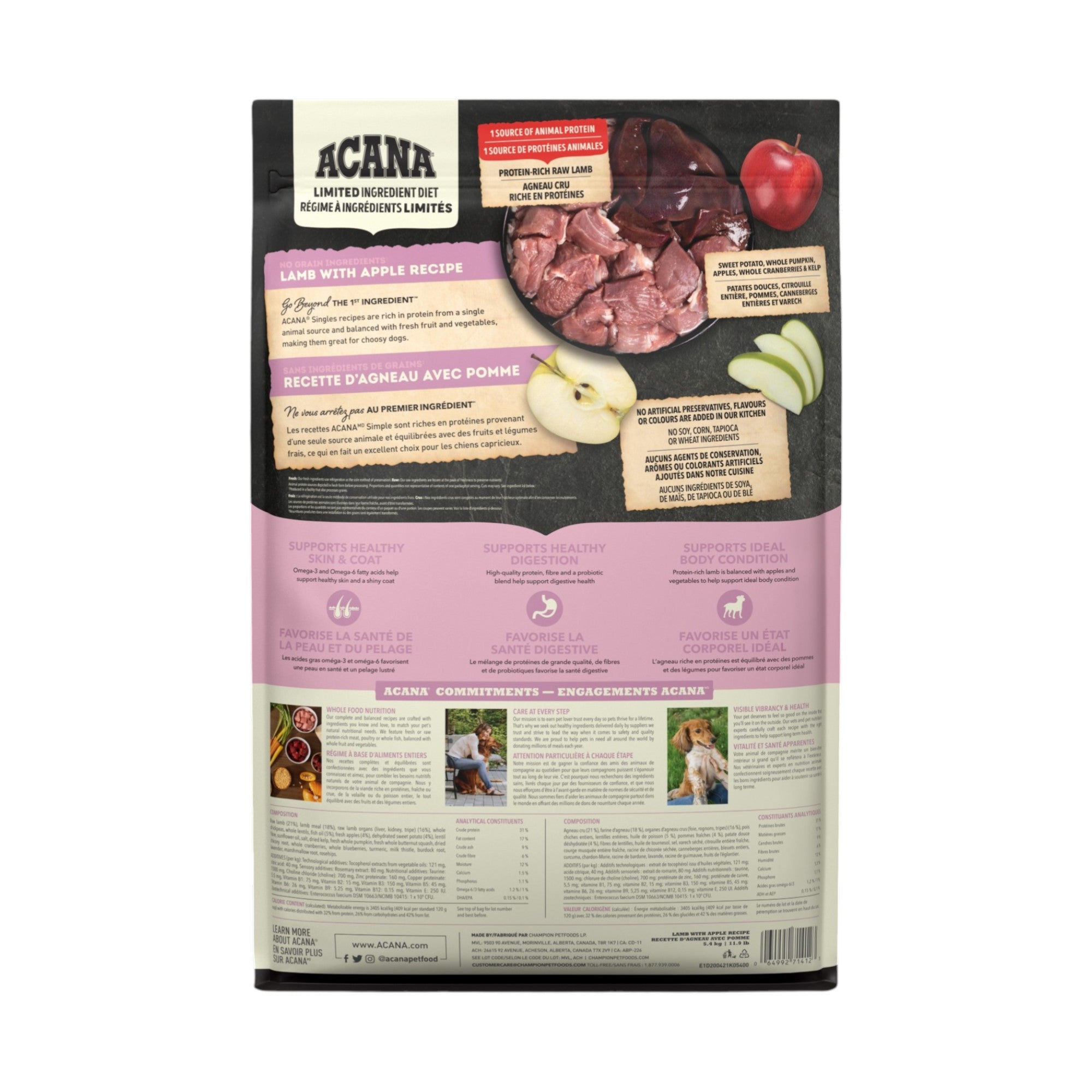 Acana Dog Singles Lamb & Apple (5.4kg)