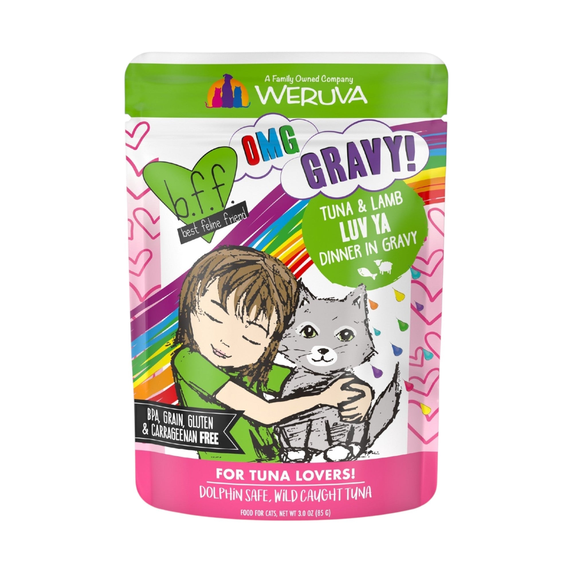 Weruva B.F.F. Cat Food Pouch - Tuna & Lamb Luv Ya Recipe (3oz)