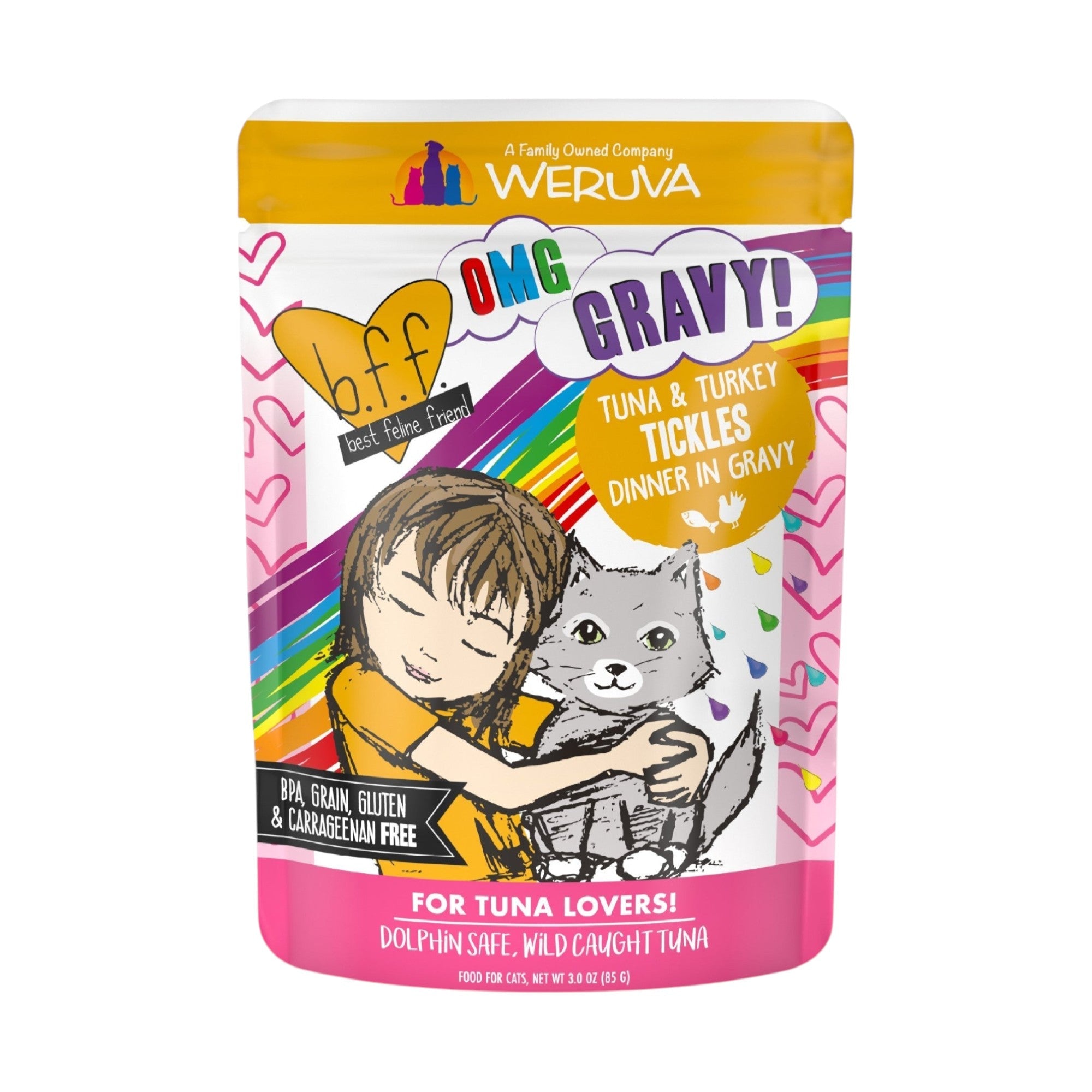 Weruva B.F.F. Cat Food Pouch - Tuna & Turkey Tickles Recipe (3oz)