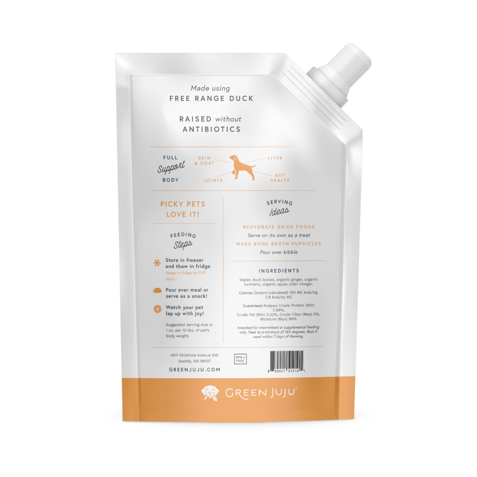 Green Juju Duck Bone Broth (20oz)