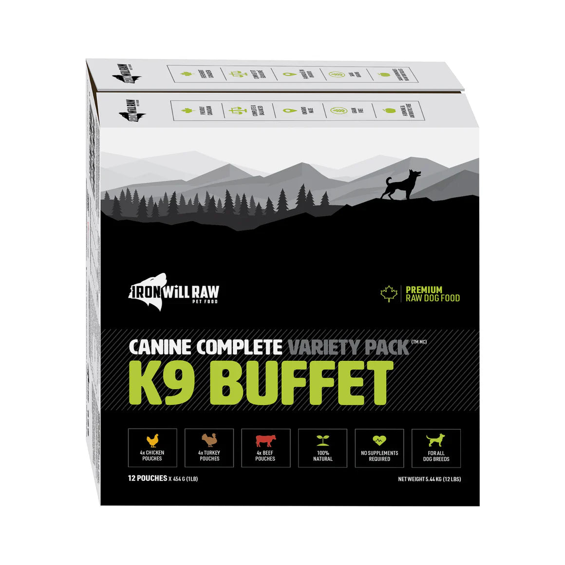 Iron Will Raw Canine Complete K9 Variety Pack (12lb)