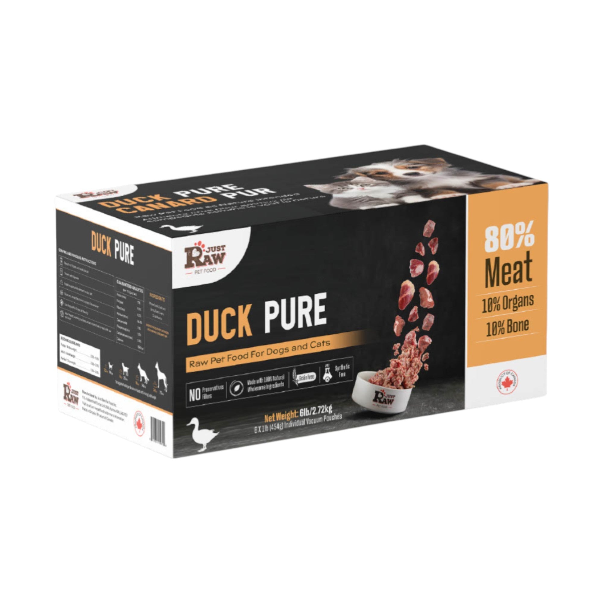 Just Raw Pure Duck (6lb)