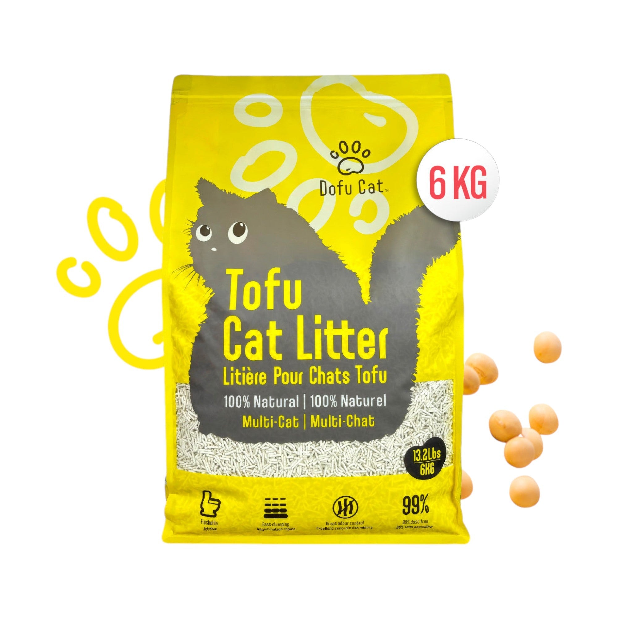 Dofu Tofu Cat Litter (6kg)