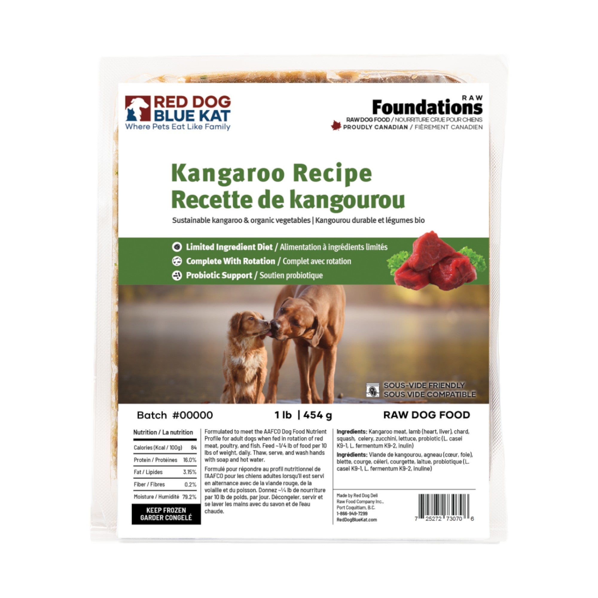 RDBK Red Dog Blue Kat Foundations Kangaroo Dog (4x1/4lb)