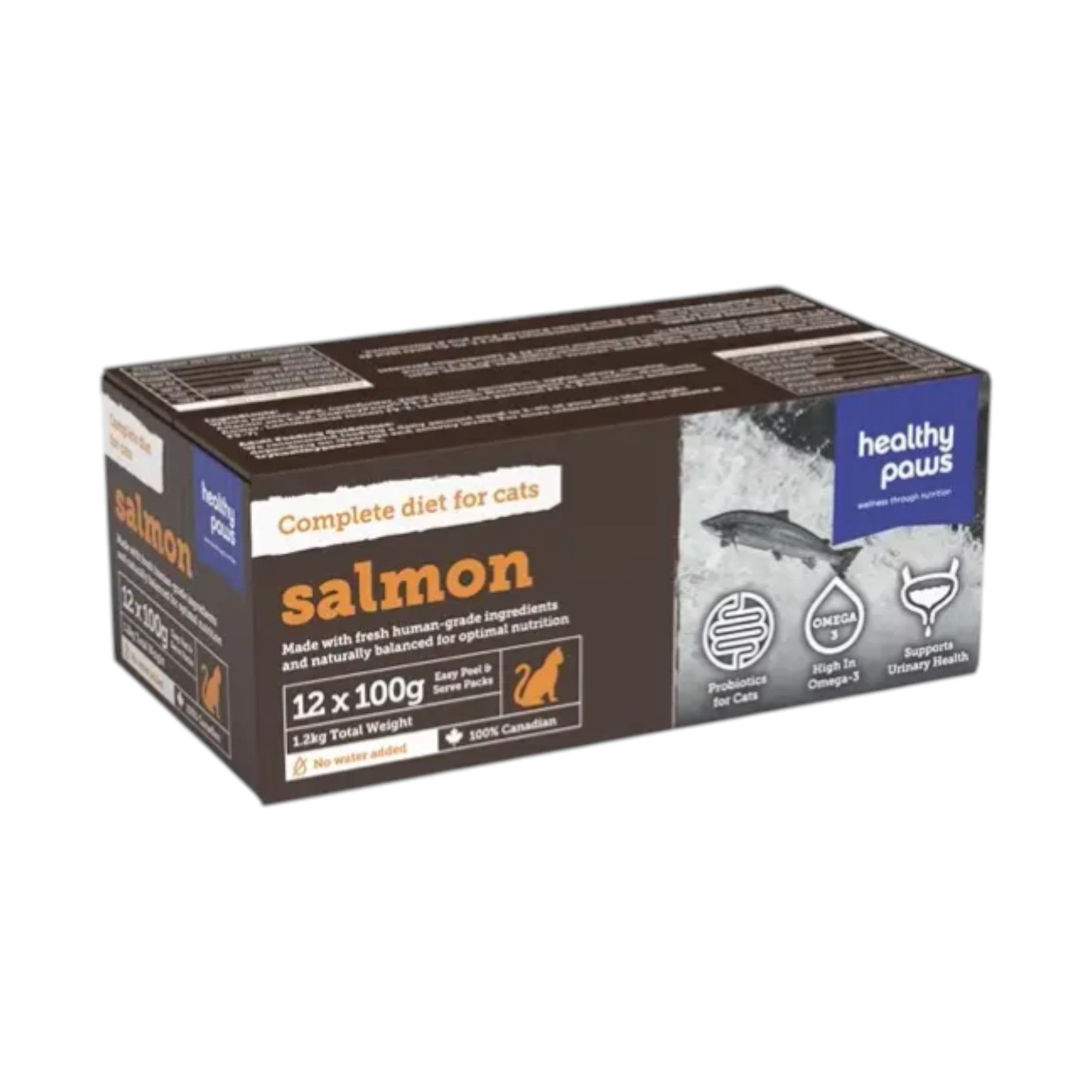 Healthy Paw Cat Salmon Complete Raw Food (12x100g)
