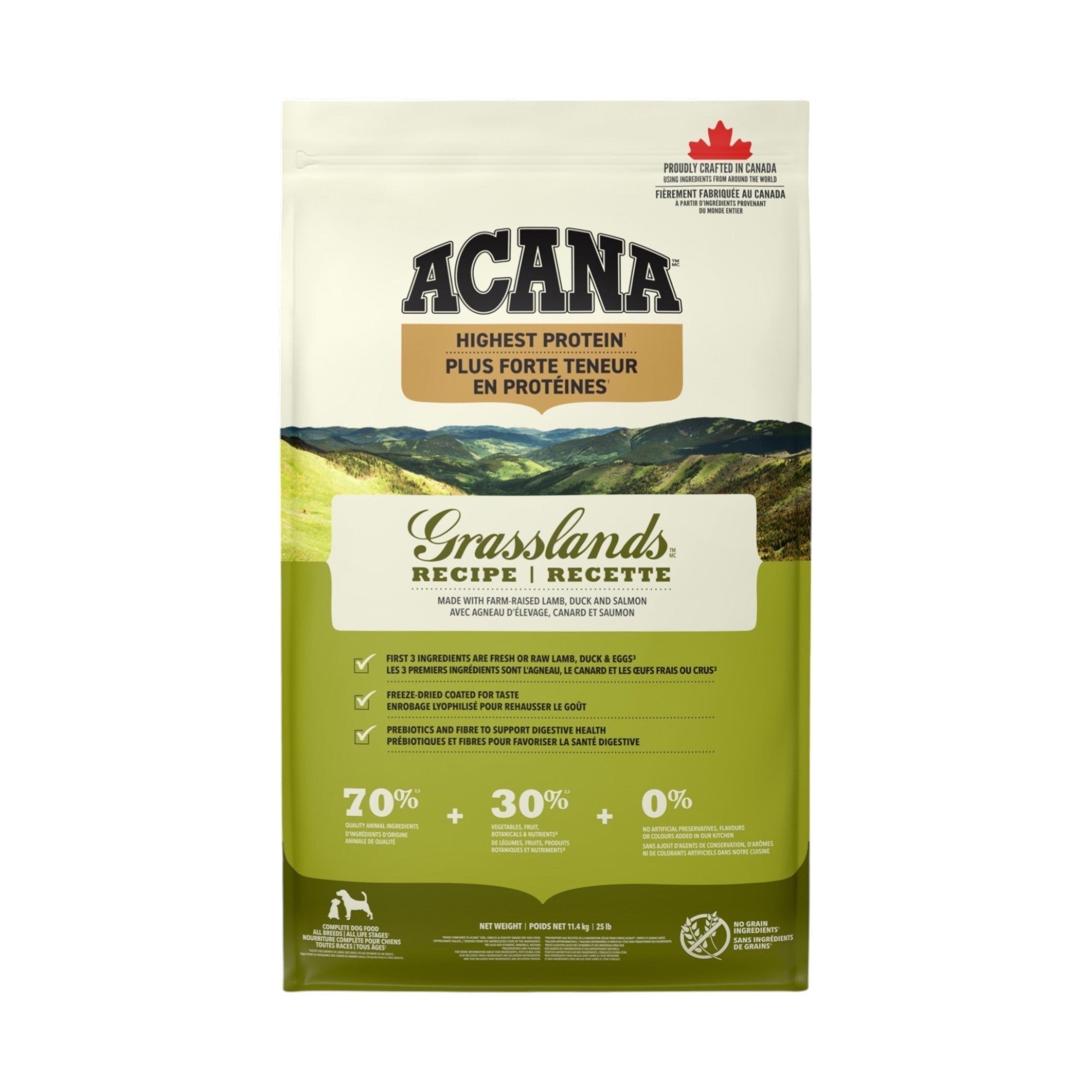 Acana Dog Highest Protein Grasslands Recipe (11.4kg)