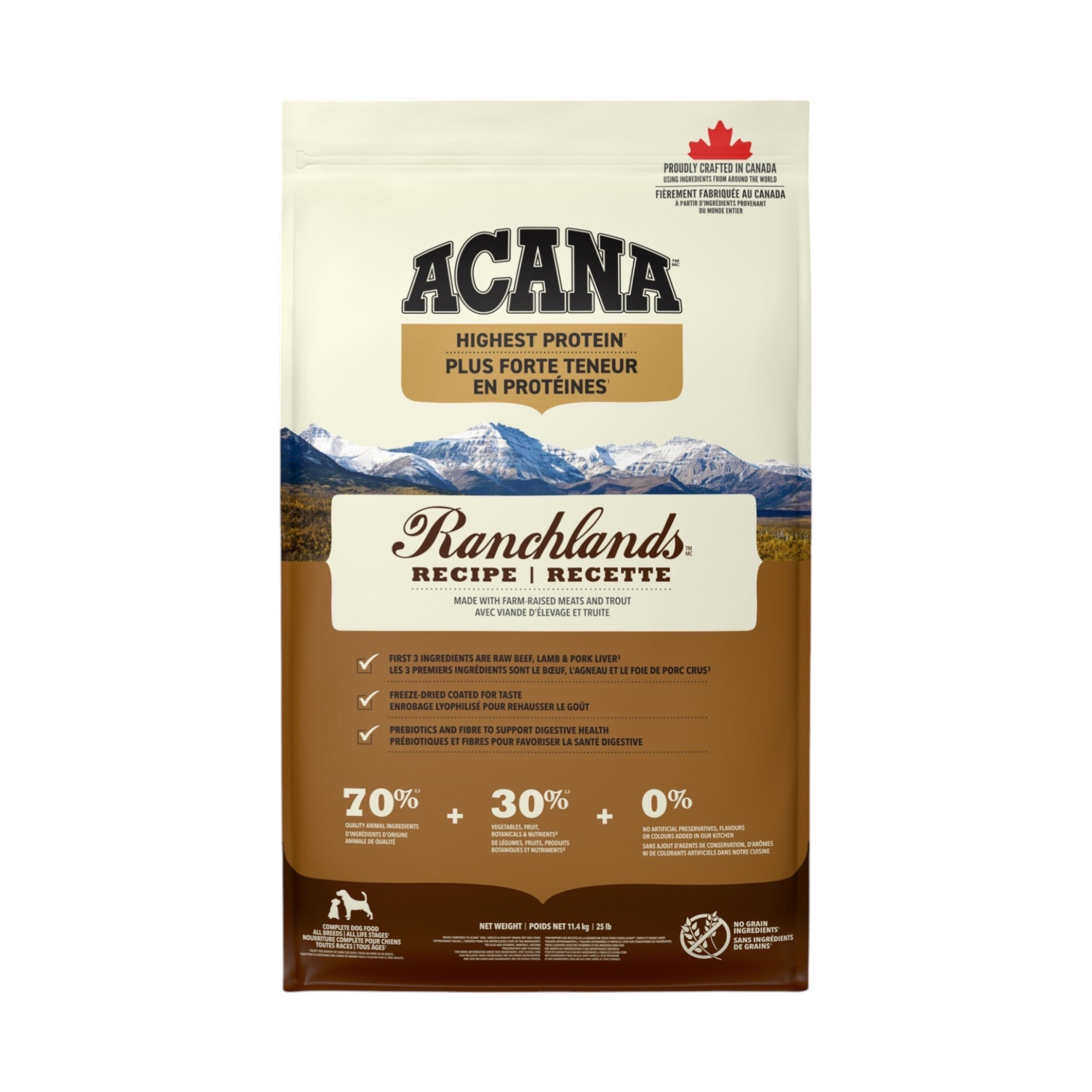 Acana Dog Highest Protein Ranchlands Recipe (11.4kg)