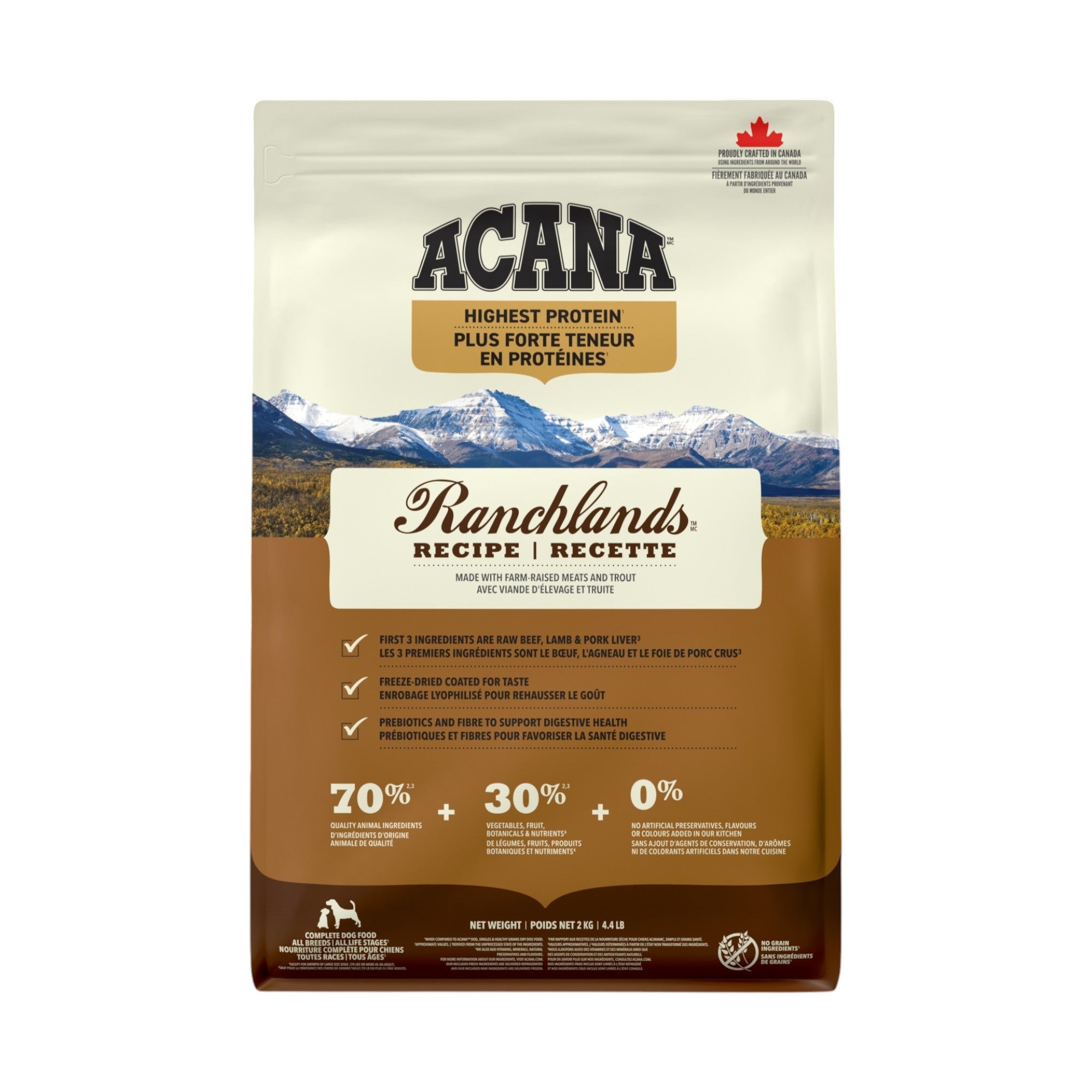Acana Dog Highest Protein Ranchlands Recipe (2kg)