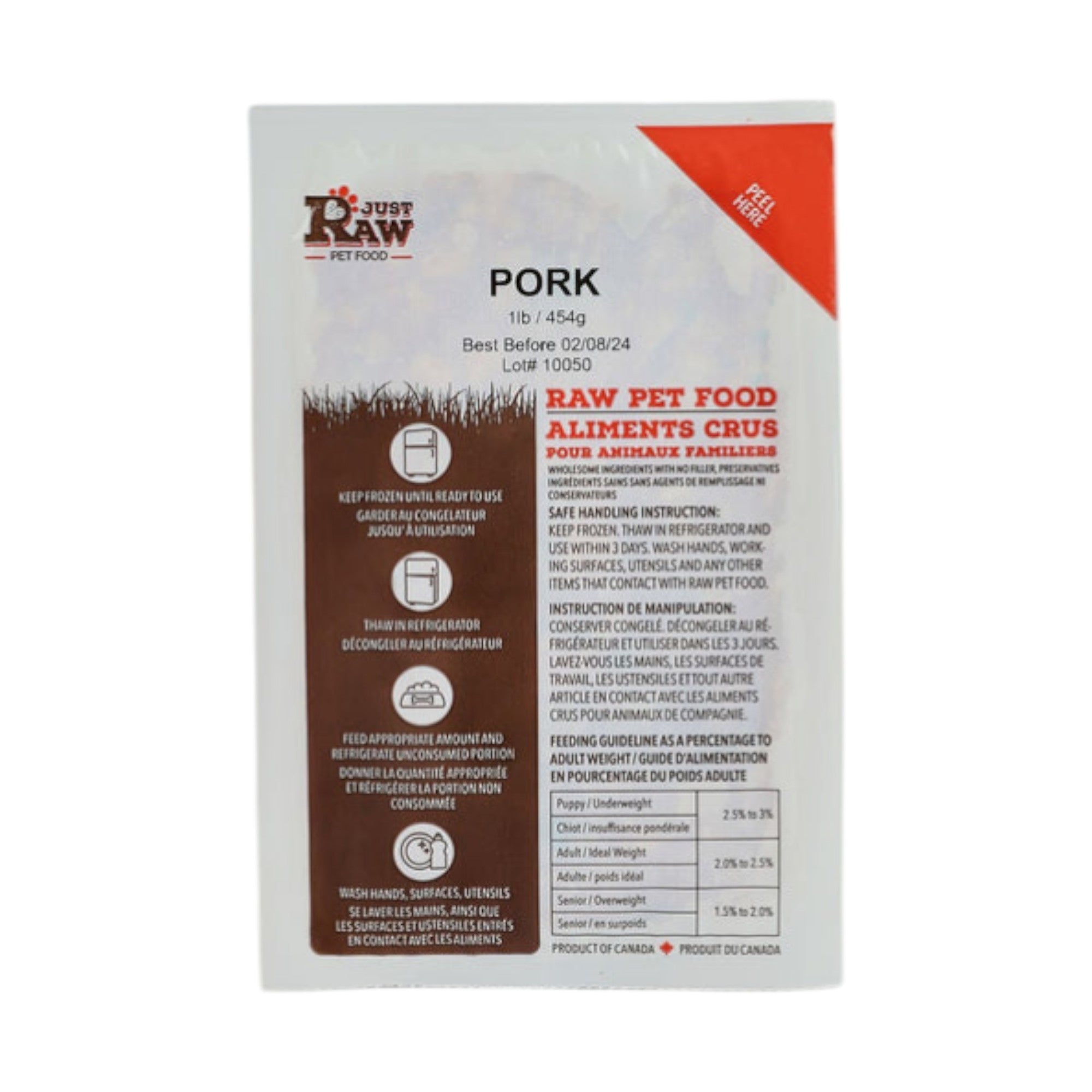 Just Raw Pork Classic Trial Pack (1/2lb)