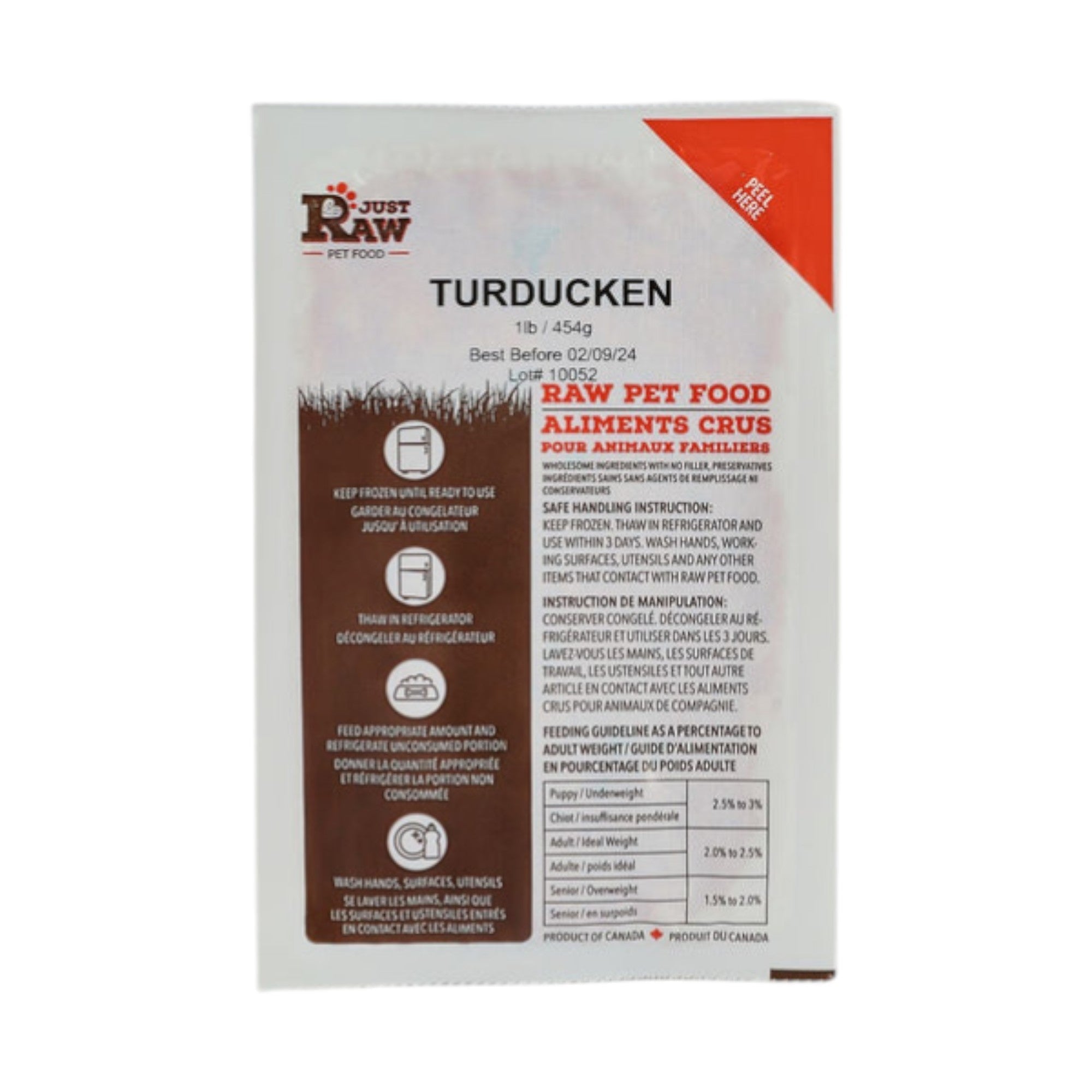 Just Raw Turducken Classic Trial Pack (1/2lb)