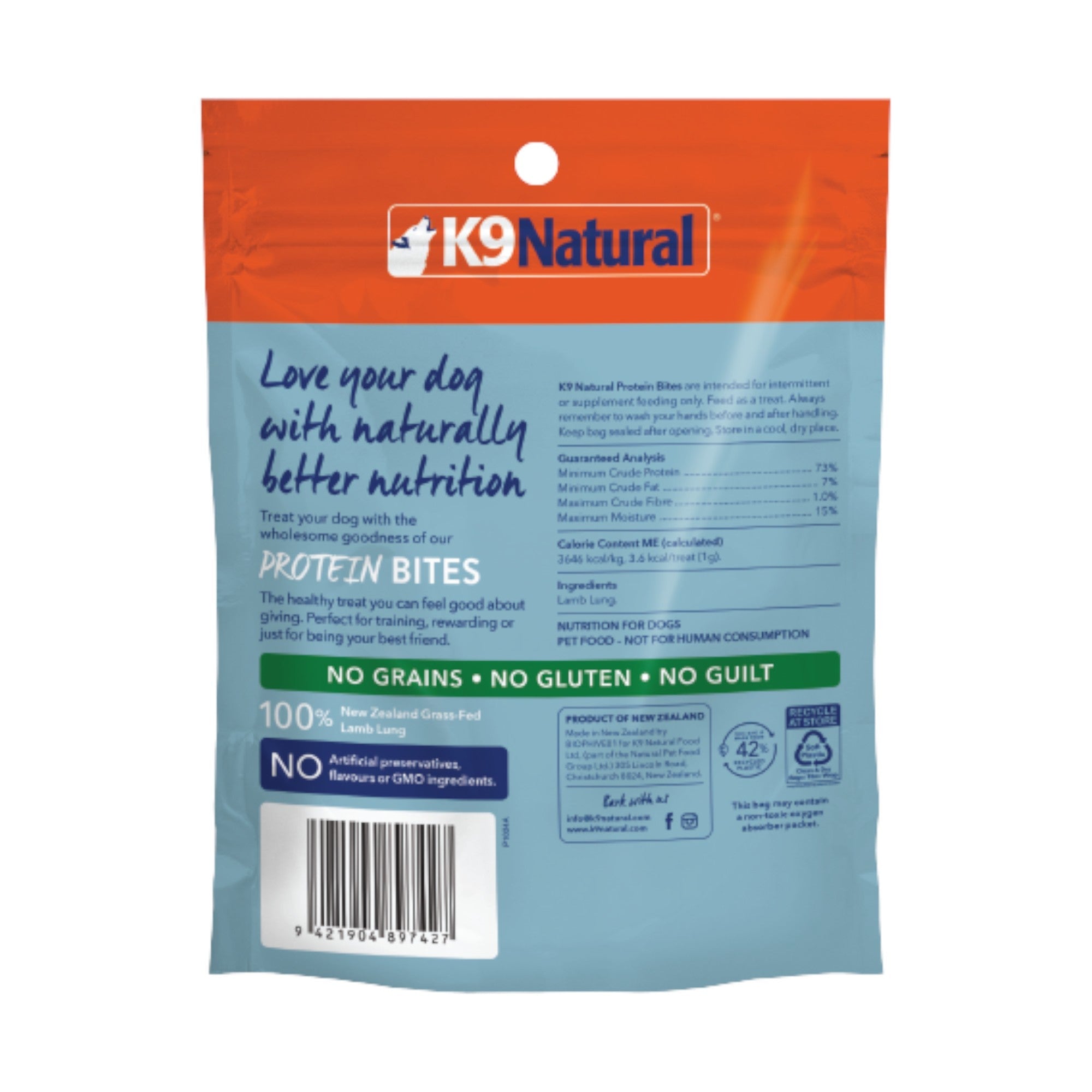 K9 Natural Freeze-Dried Lamb Protein Bites (50g)