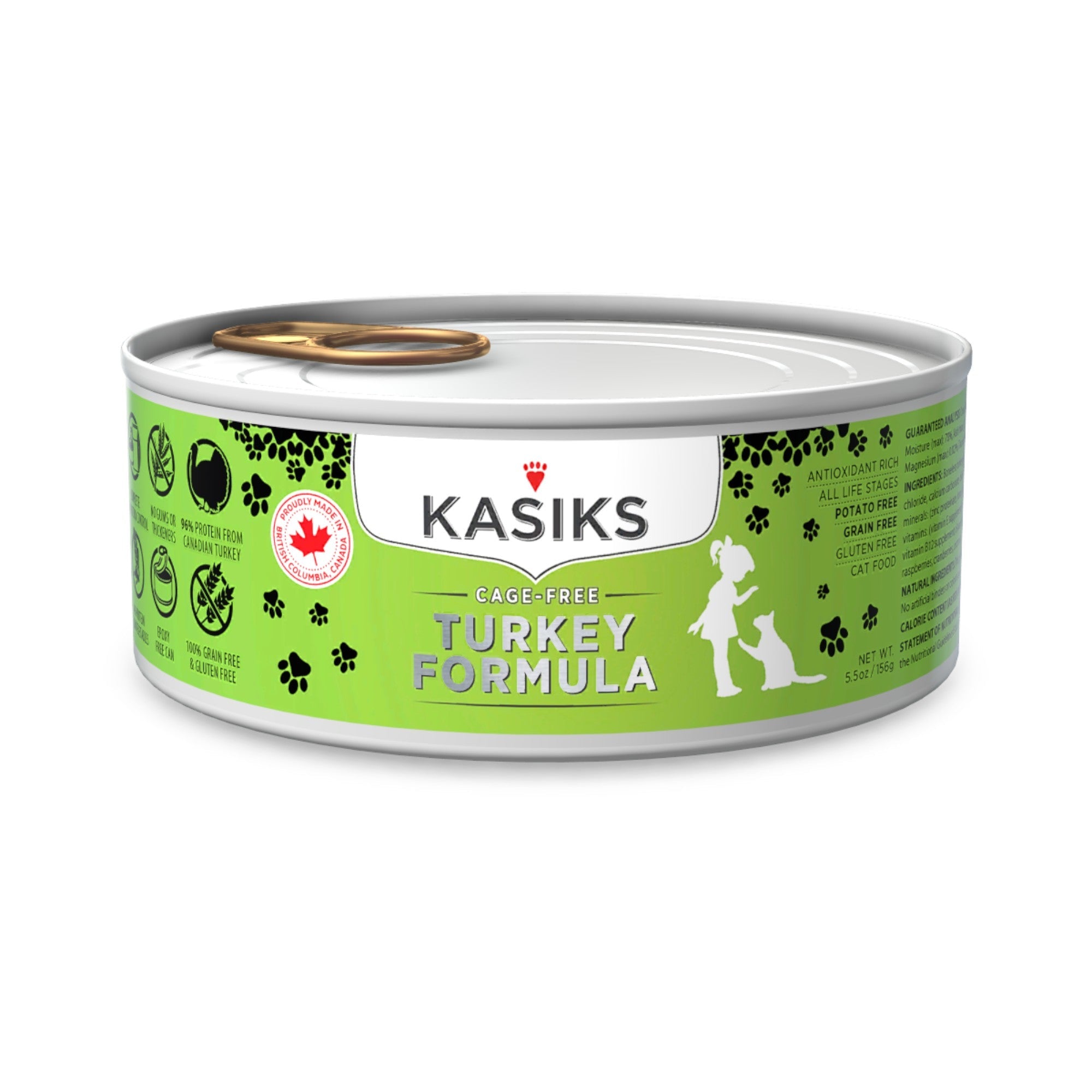 Kasiks Grain Free Turkey Cat Can (5.5oz)