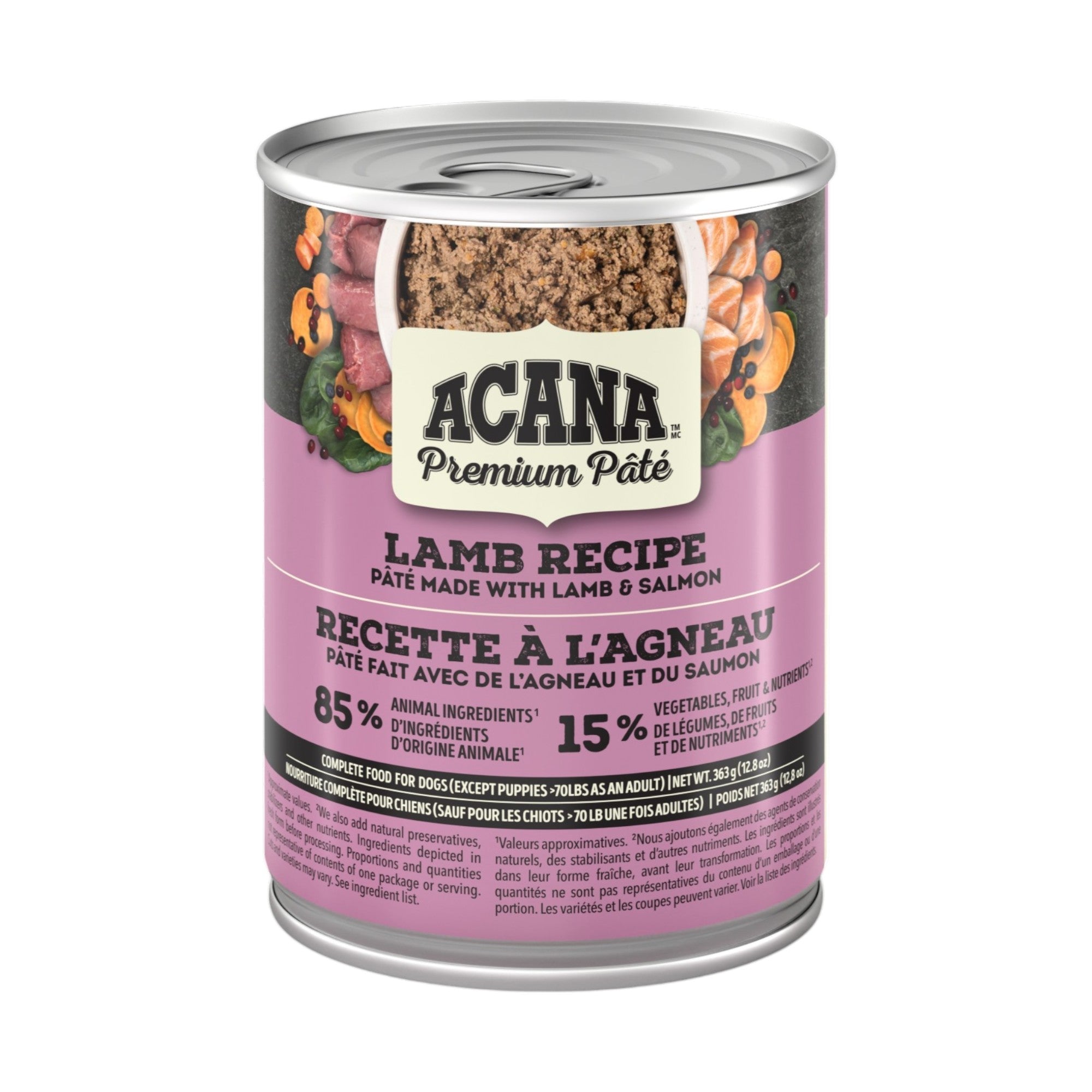 Acana Premium Pâté Lamb Dog Food (363g)