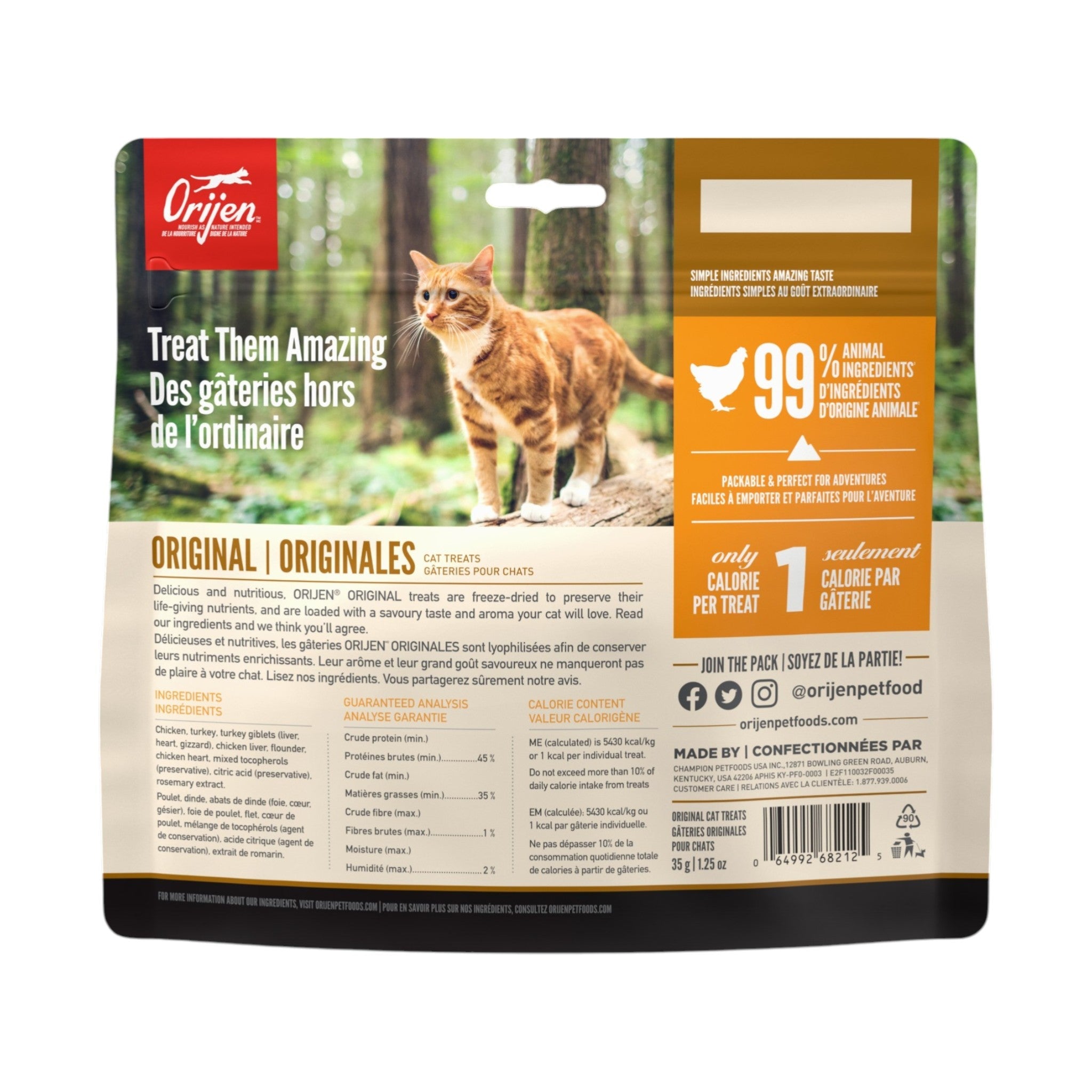 Orijen Freeze Dried Original Cat Treat (35g)