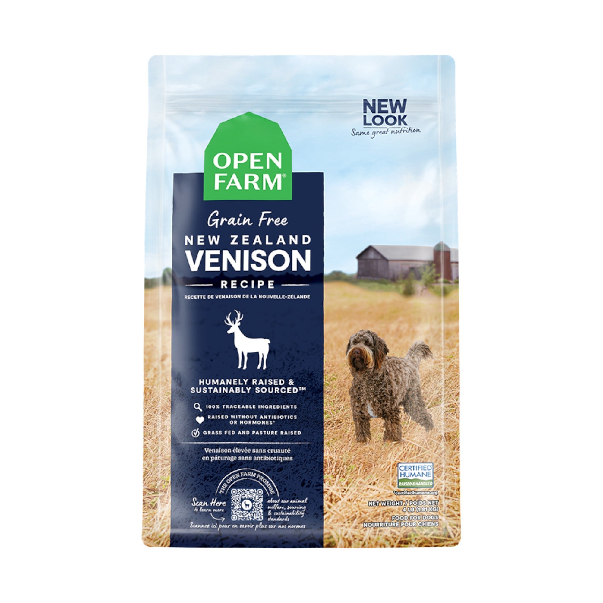 Open Farm New Zealand Venison Grain Free Dog (4lb)
