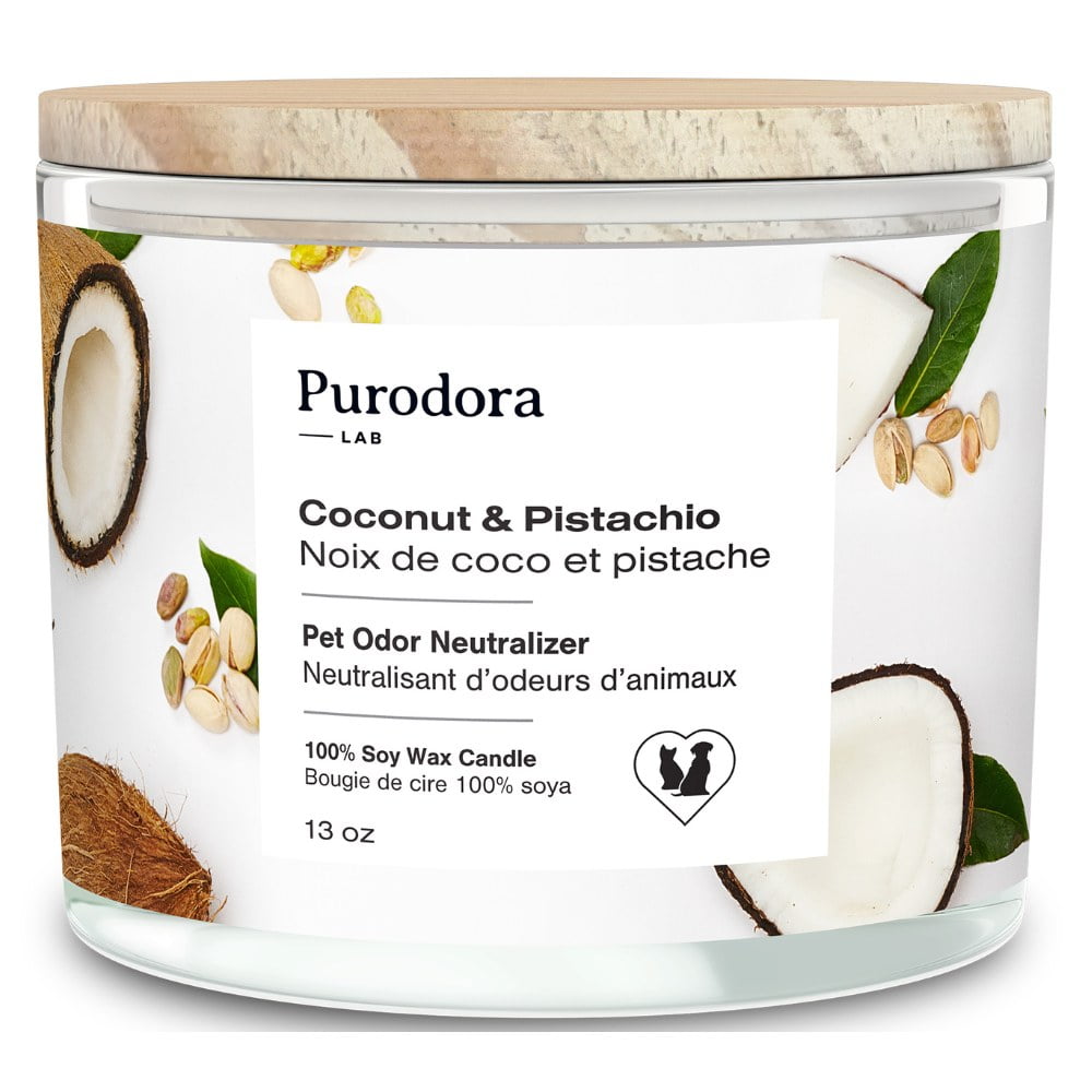 Purodora Pet Odor Neutralizer Candle Coconut & Pistachio