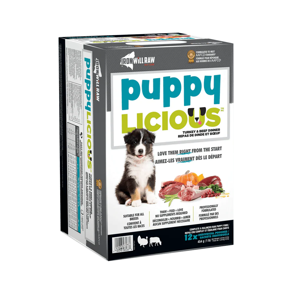 IRON WILL RAW PUPPY TURK/BEEF 12LB - Tail Blazers Etobicoke