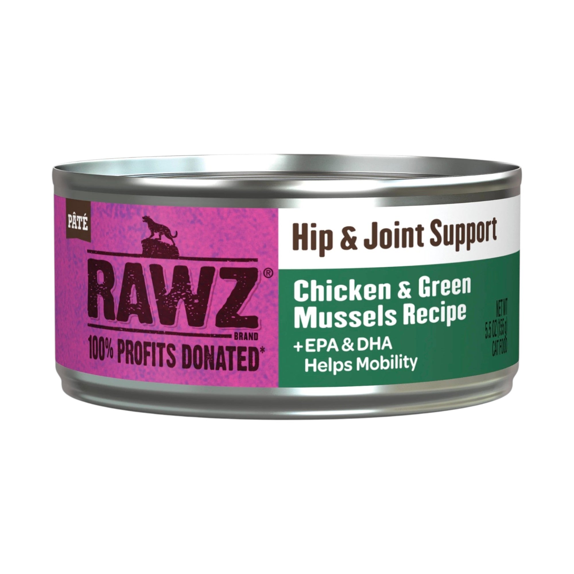 Rawz Hip & Joint Support Chicken & Green Mussels Cat Can (5.5oz)