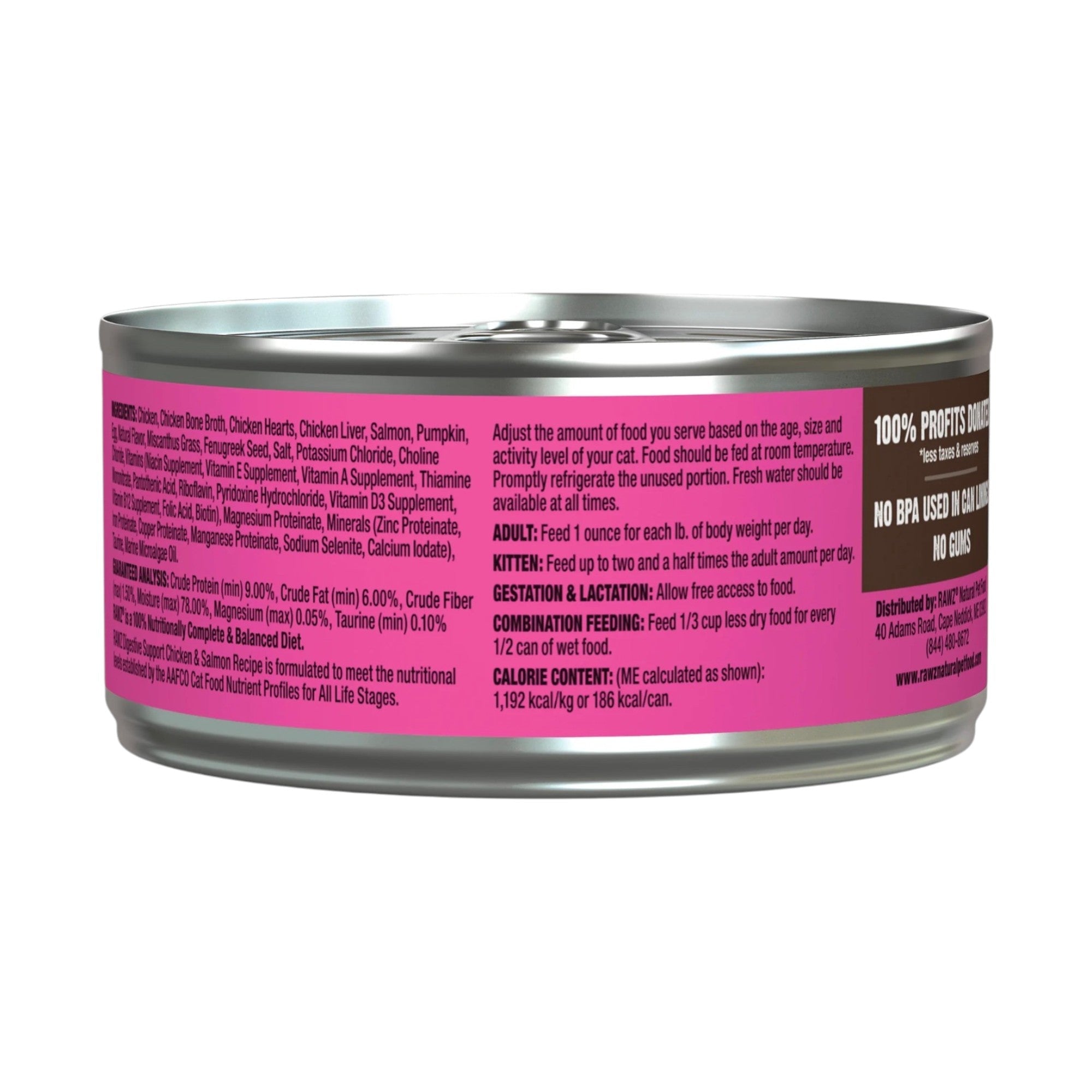 Rawz Hip And Joint Support Salmon And Tuna Cat Can (5.5oz)