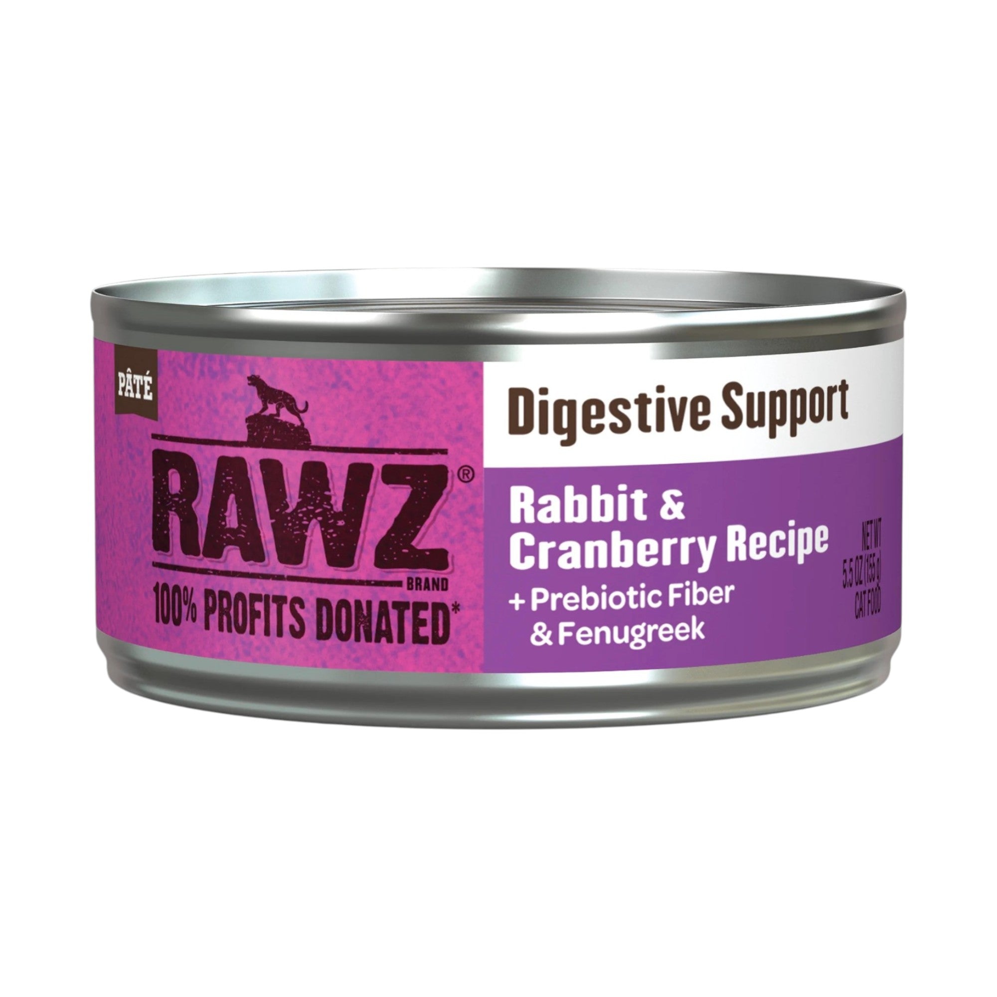 Rawz Digestive Support Rabbit & Cranberry Cat Can (5.5oz)