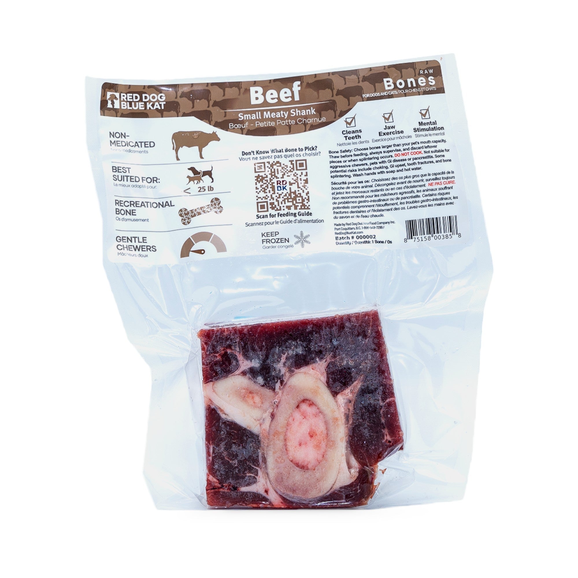 RDBK Red Dog Blue Kat Beef Meaty Shank Bone Small (1pc)