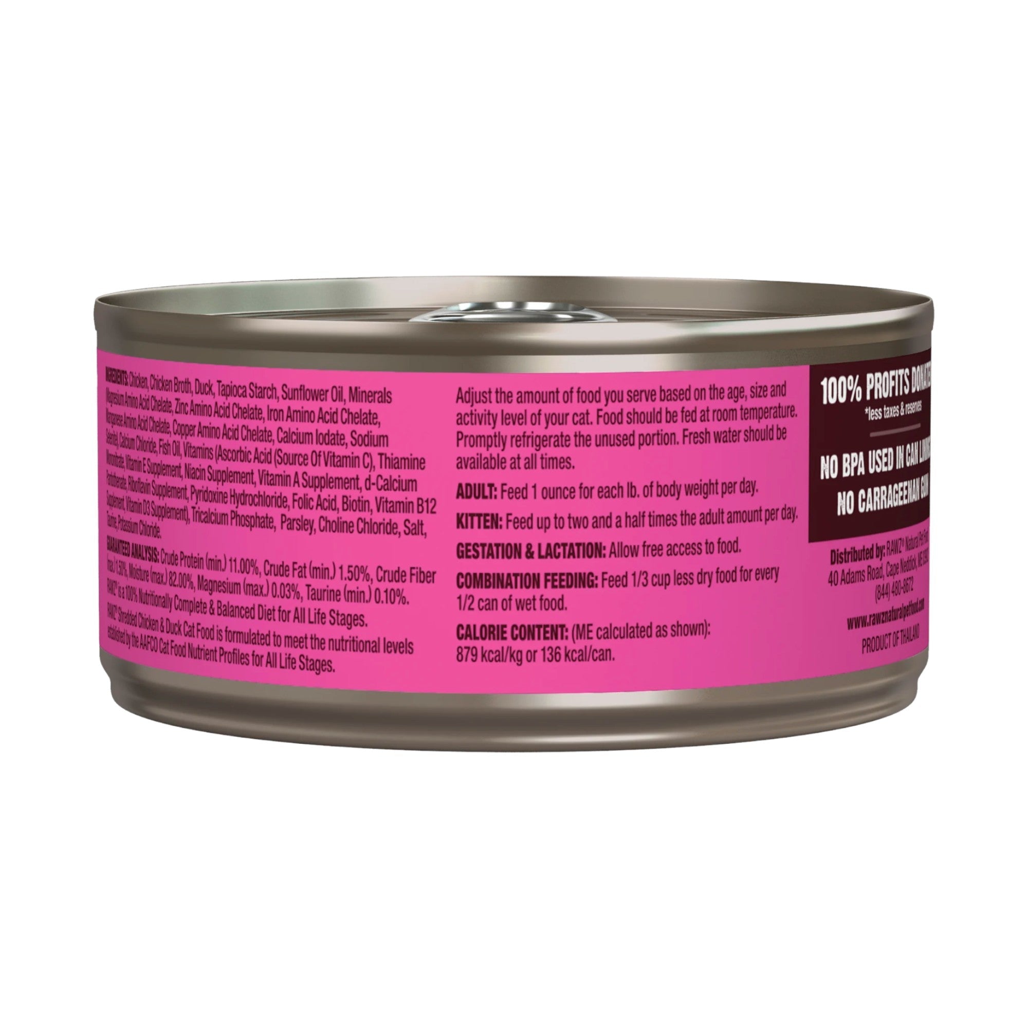 Rawz Chicken & Duck Shredded Cat Can (5.5oz)