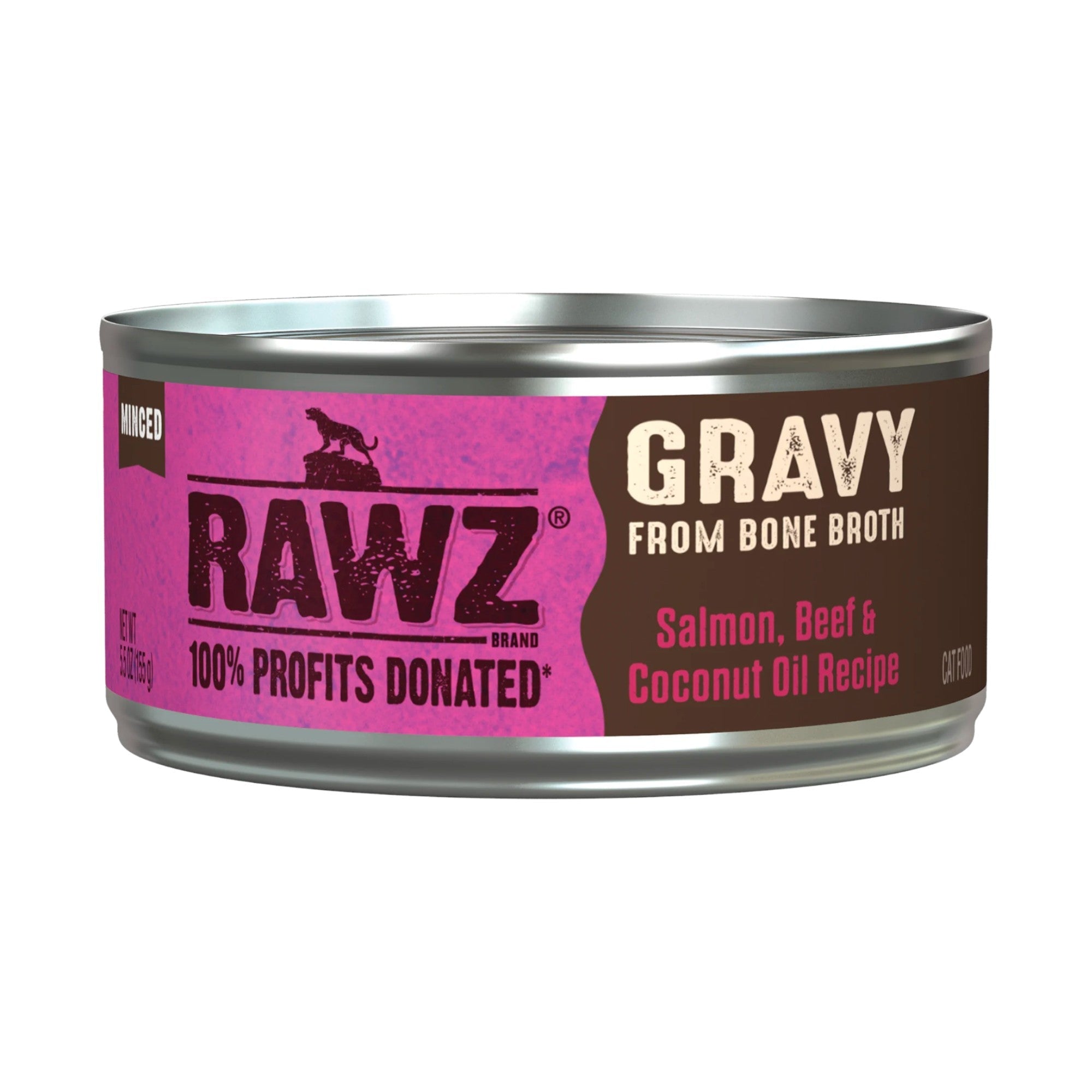 Rawz Gravy Salmon, Beef & Coconut Oil Cat Can (5.5oz)